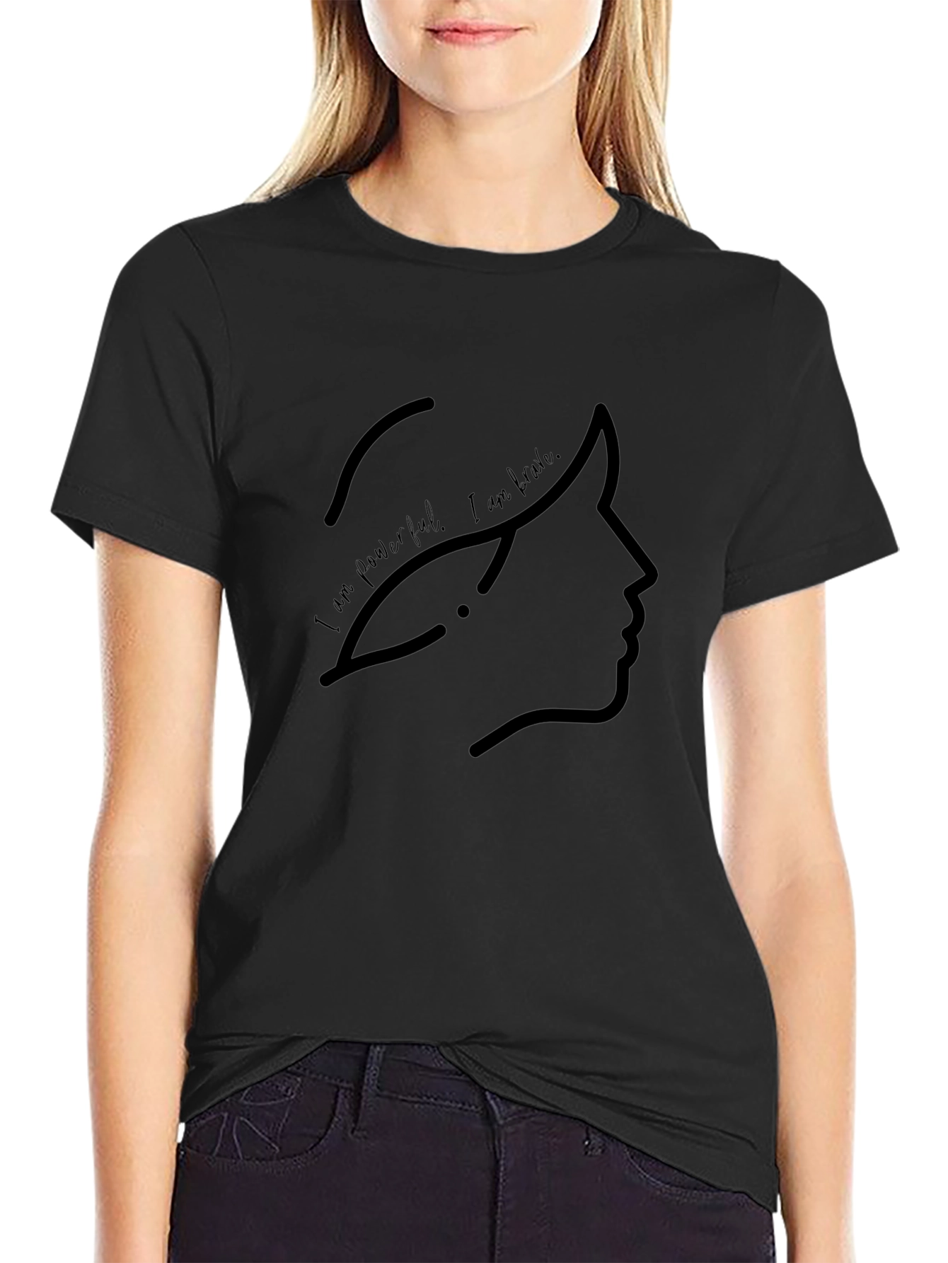 Empowered Silhouette Black T-Shirt