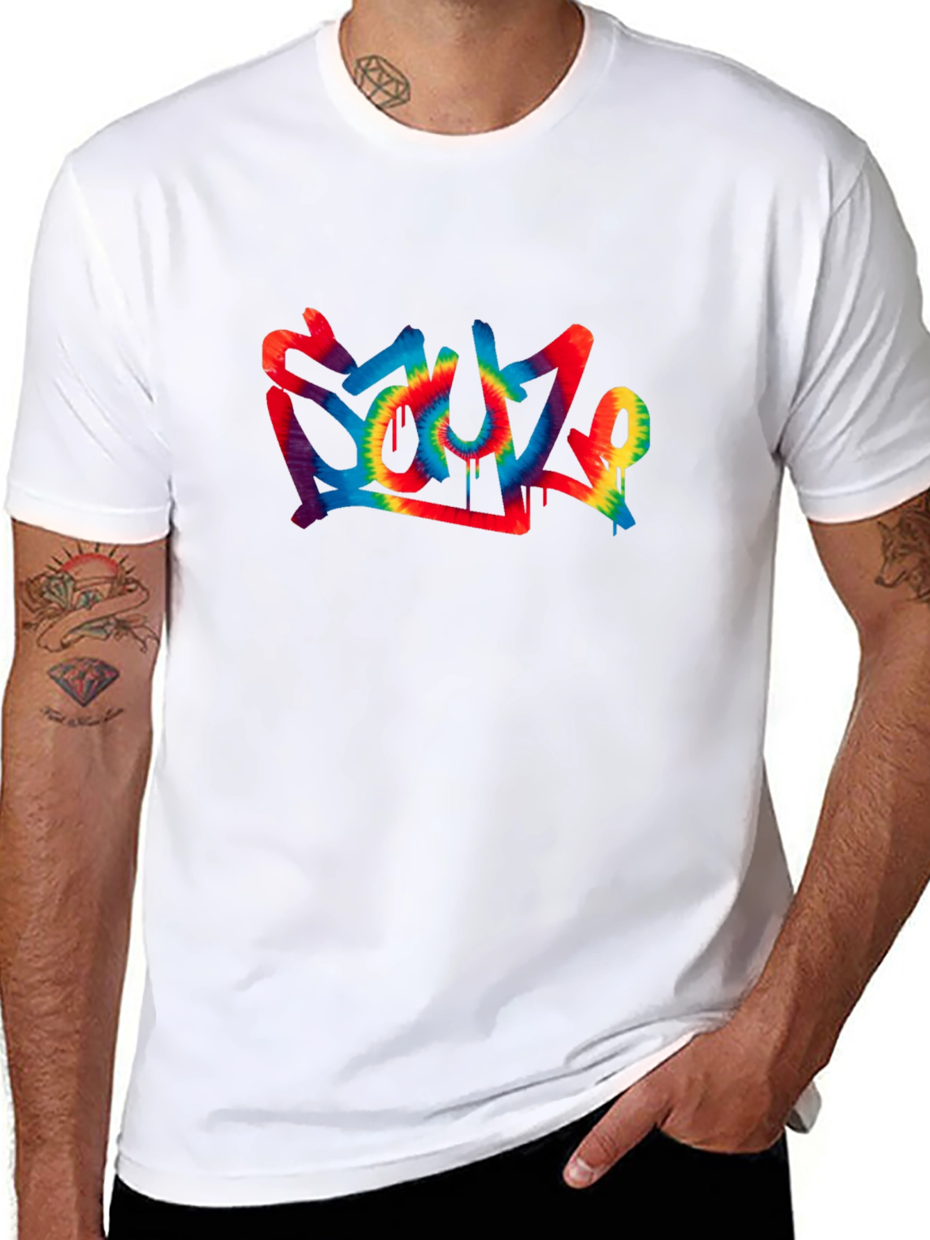 Soul Tie-Dye Graphic Black T-Shirt