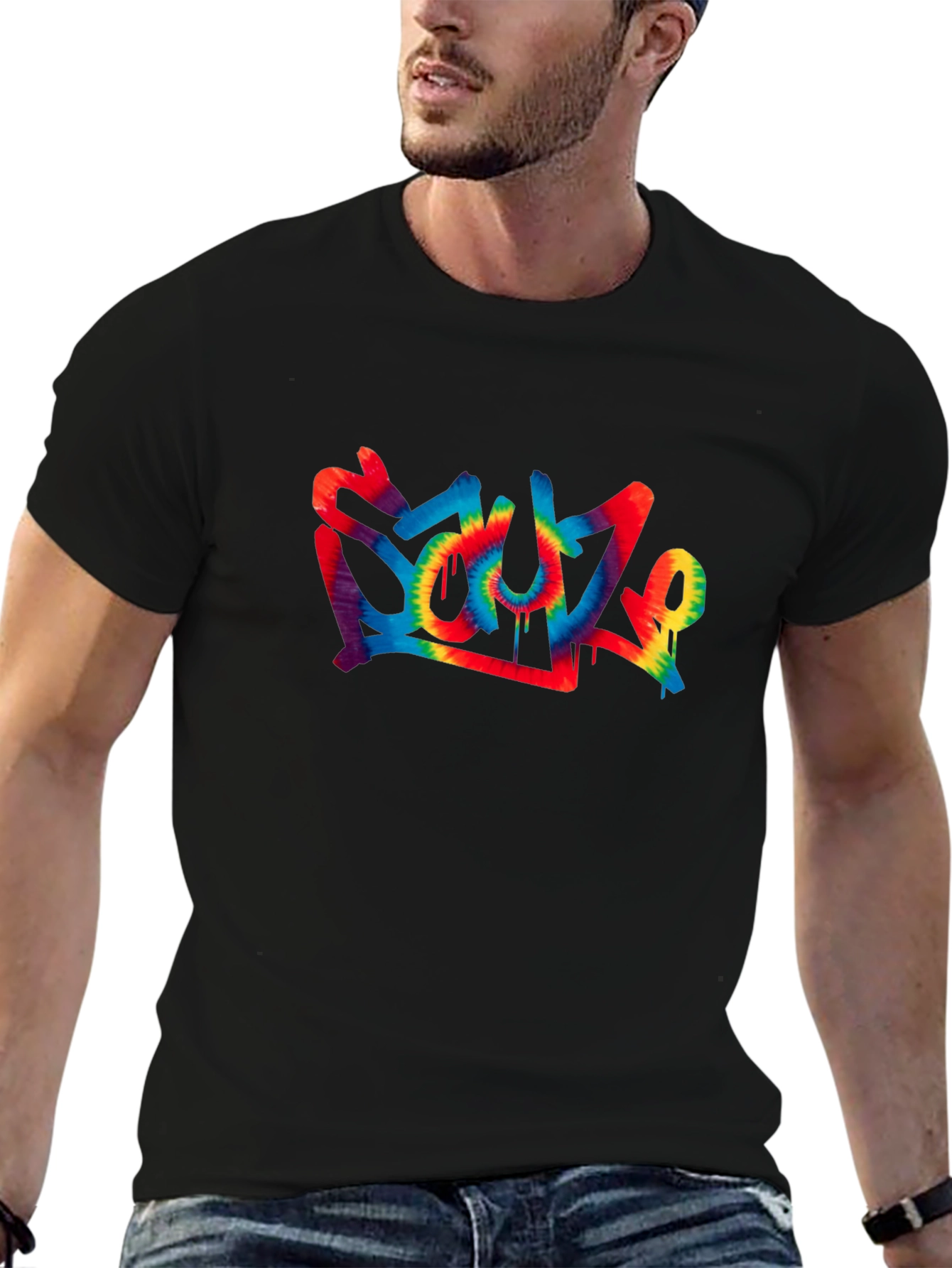 Soul Tie-Dye Graphic Black T-Shirt