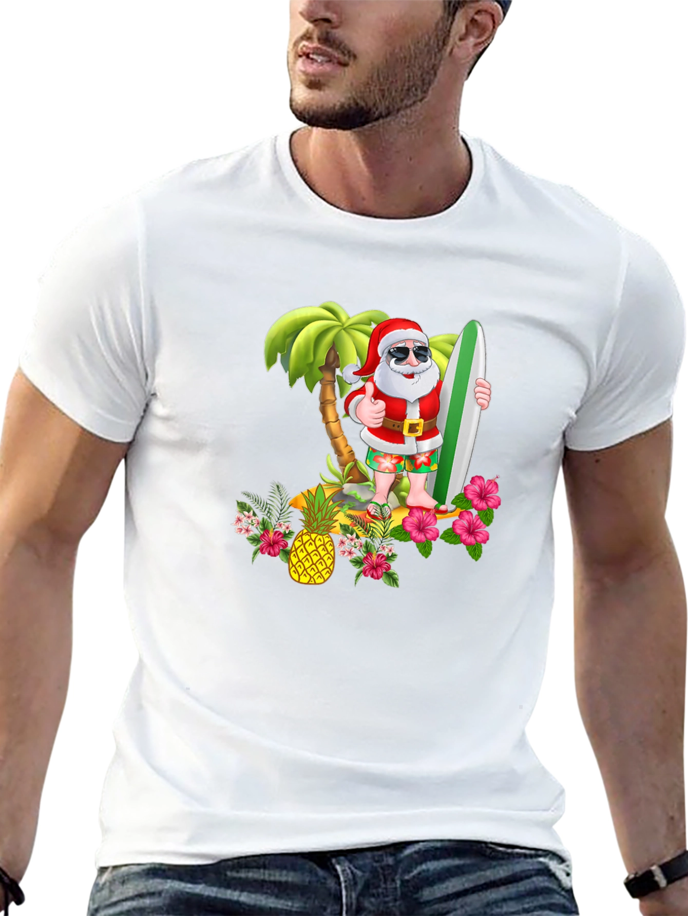 Santa Surfing T-Shirt