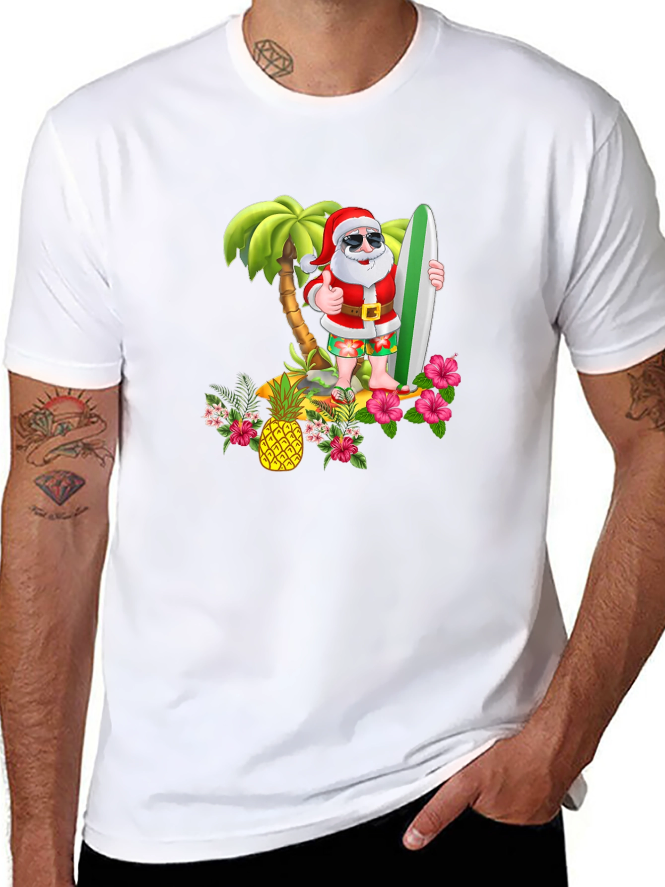 Santa Surfing T-Shirt