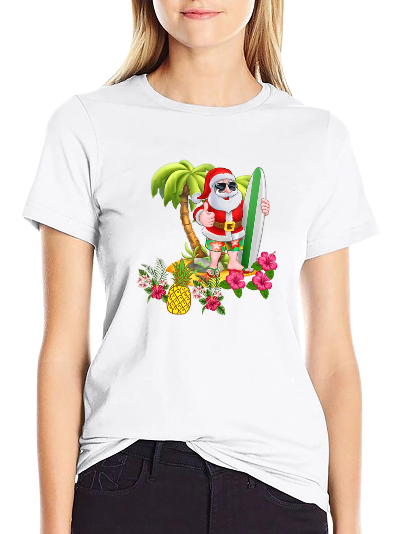 Santa Surfing T-Shirt