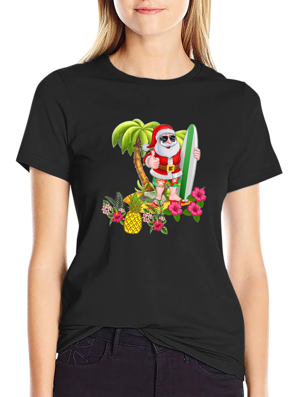 Santa Surfing T-Shirt