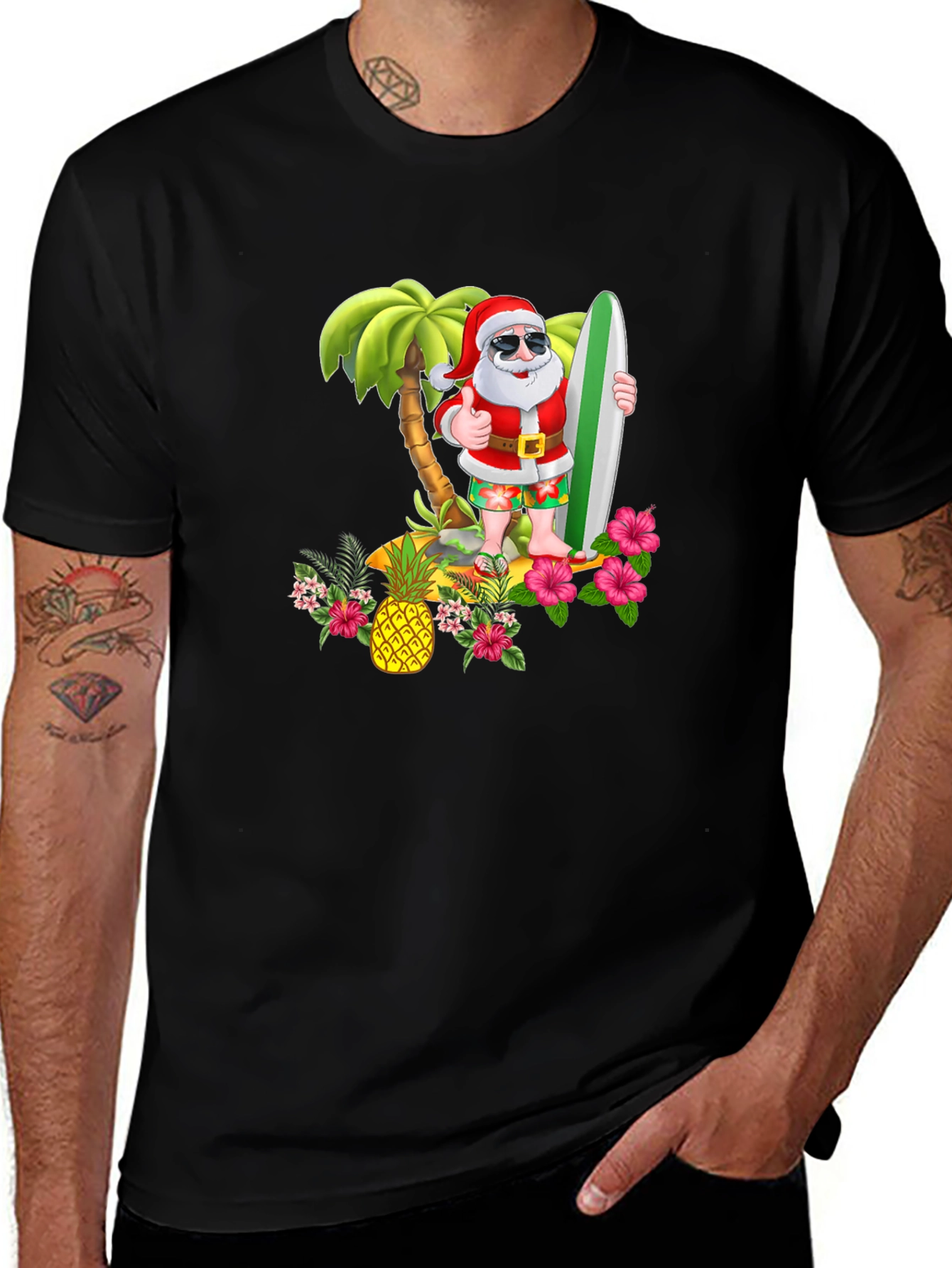 Santa Surfing T-Shirt