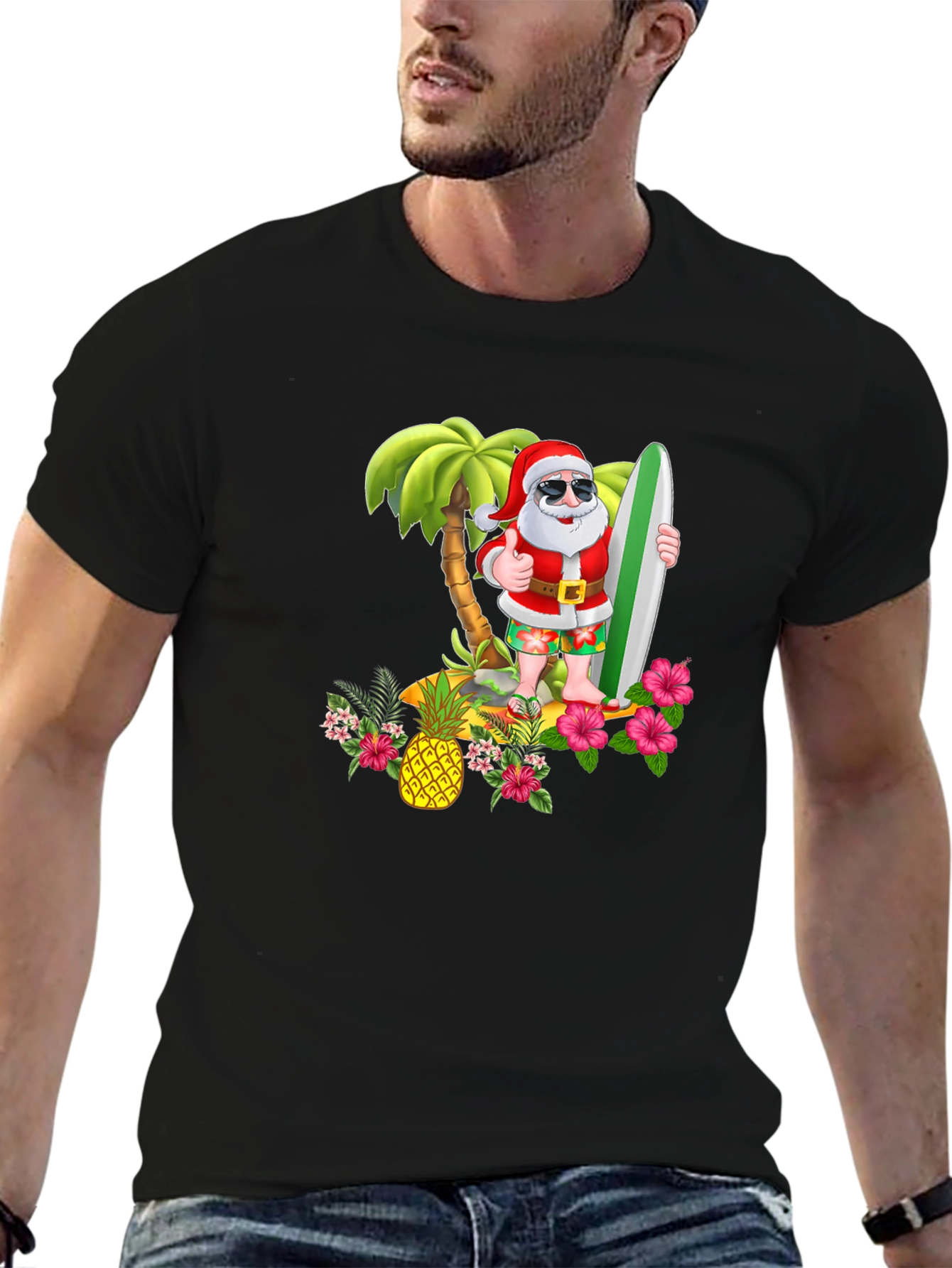 Santa Surfing T-Shirt
