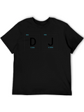 DJ Periodic Table Black Graphic T-Shirt