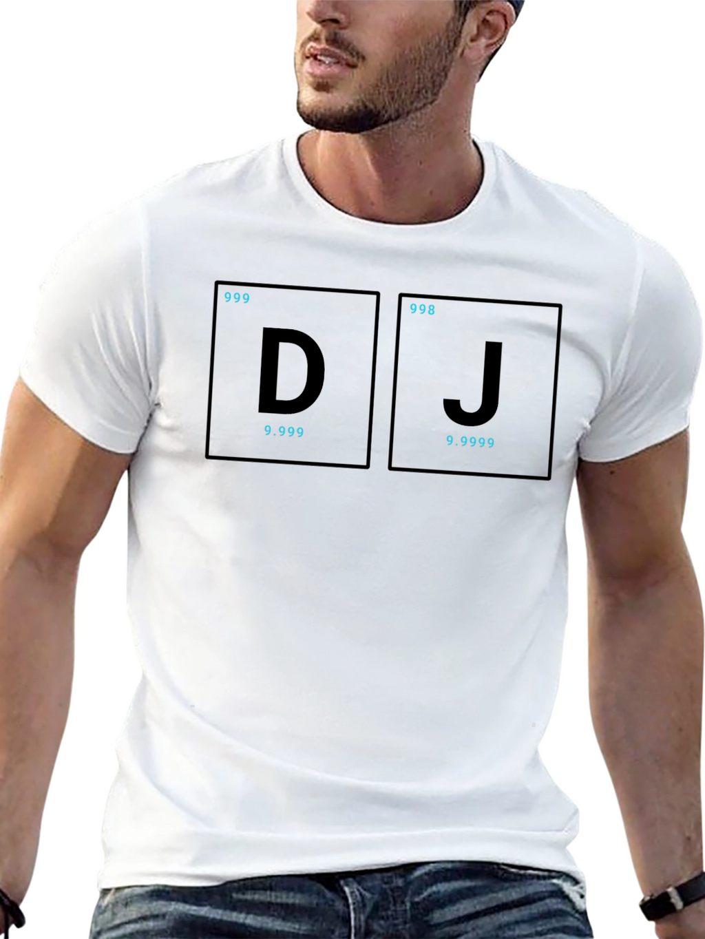 DJ Periodic Table Black Graphic T-Shirt