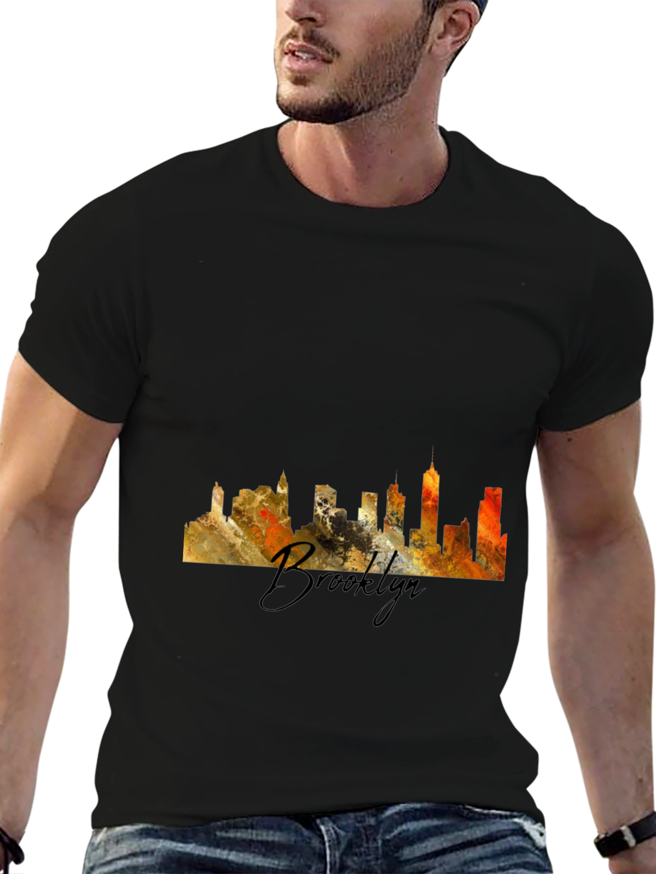 Brooklyn Skyline Black T-Shirt