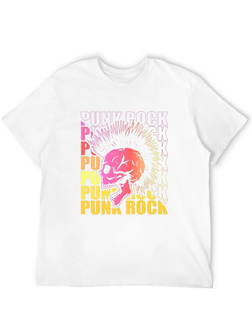Punk Rock Skull Graphic Tee - Edgy Design