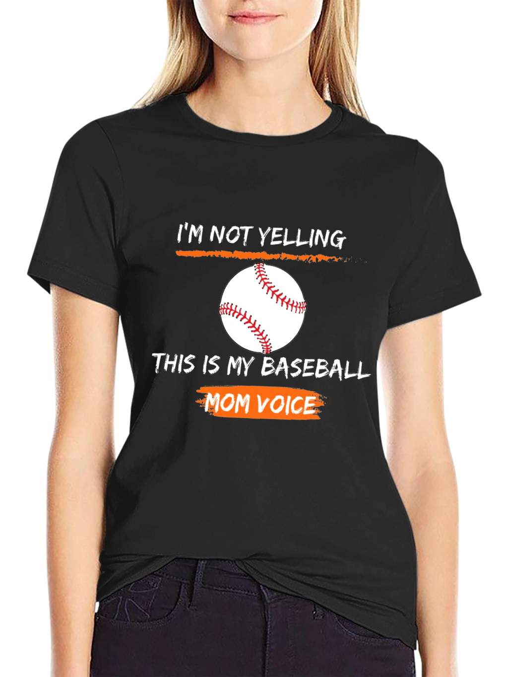 Baseball Mom Voice Graphic T-Shirt