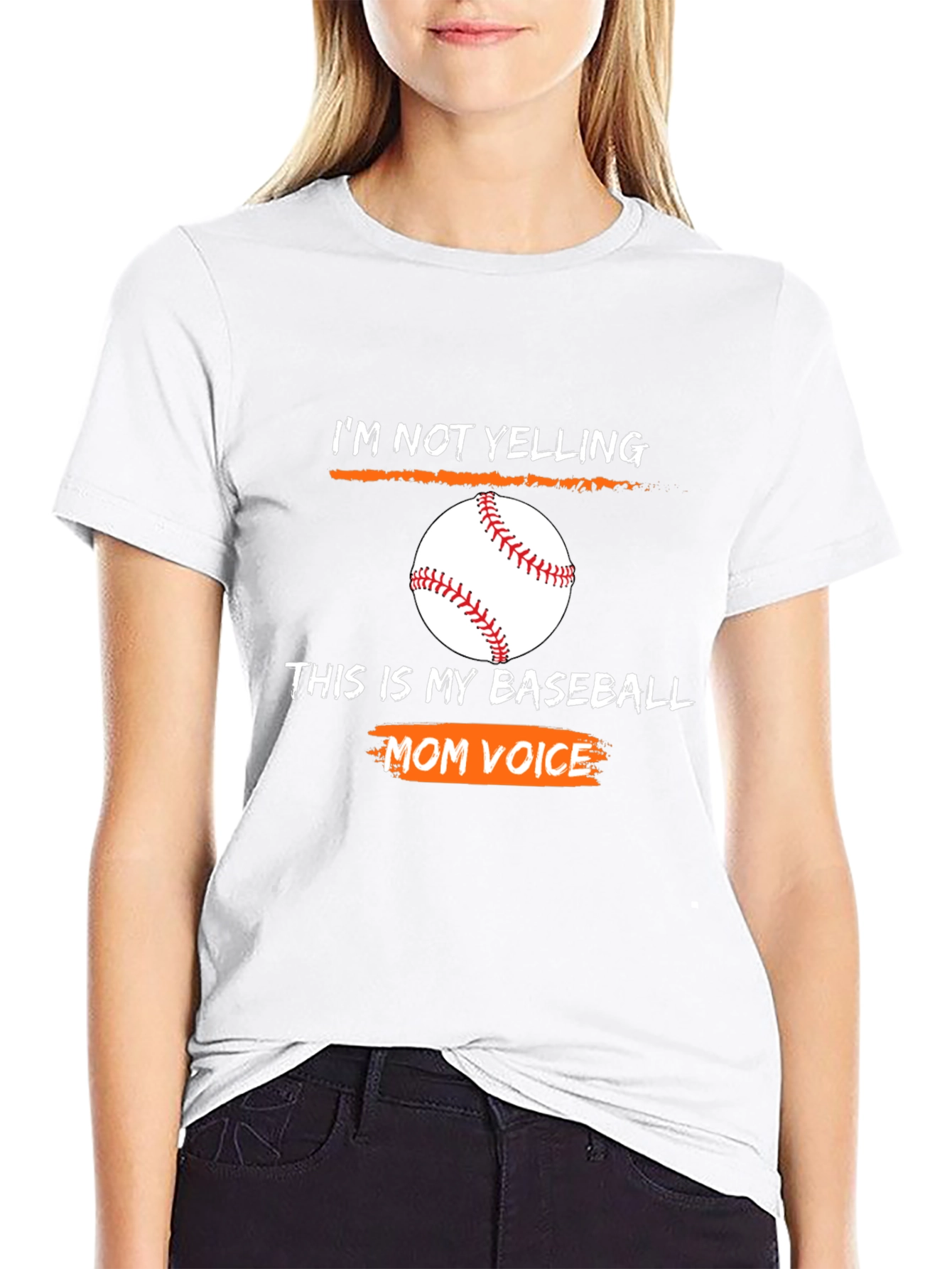 Baseball Mom Voice Graphic T-Shirt