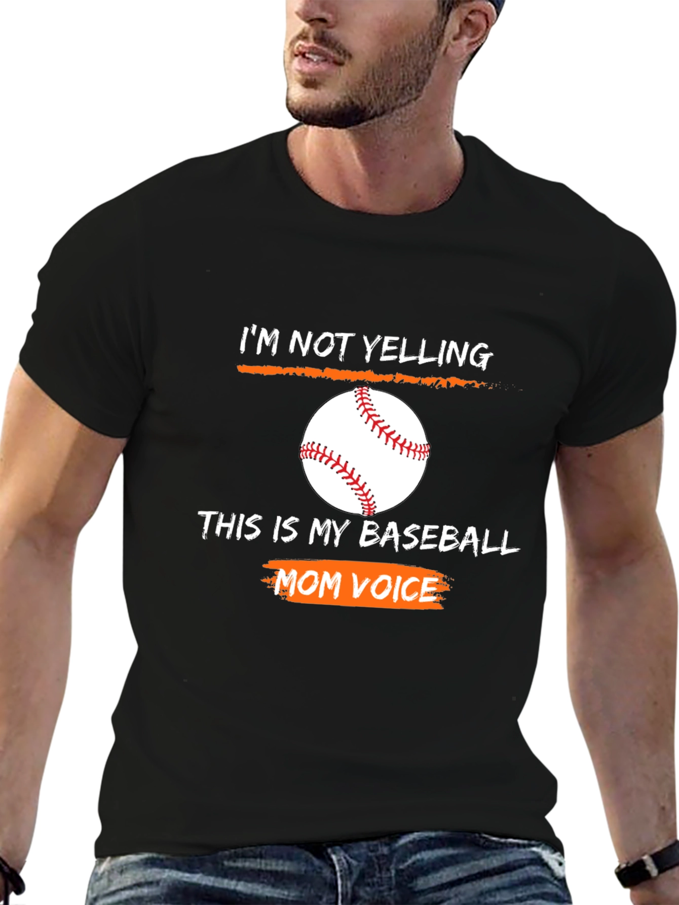 Baseball Mom Voice Graphic T-Shirt