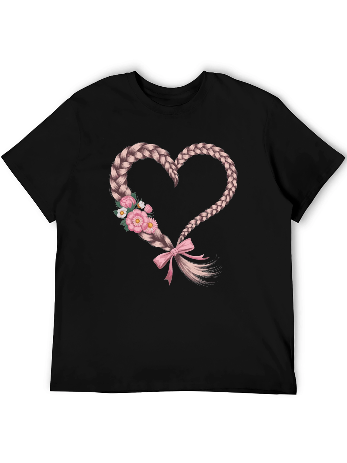 Braided Heart Tee - Stylish Graphic T-Shirt