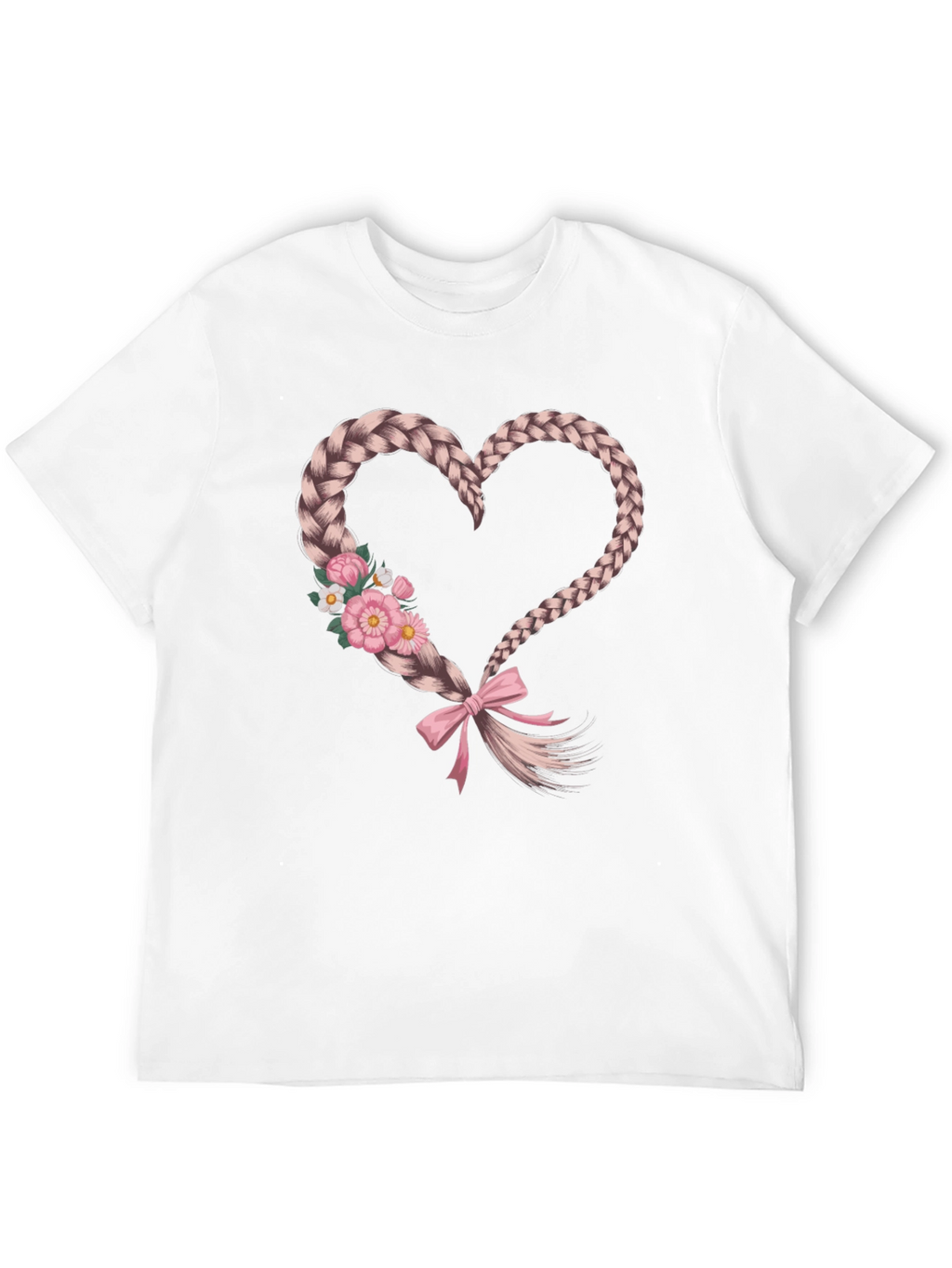 Braided Heart Tee - Stylish Graphic T-Shirt