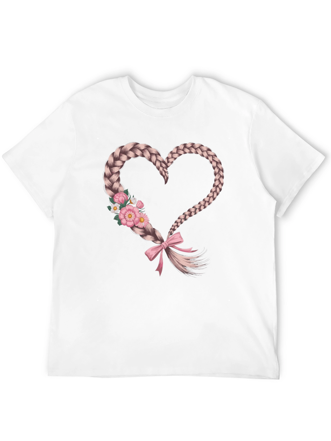 Braided Heart Tee - Stylish Graphic T-Shirt
