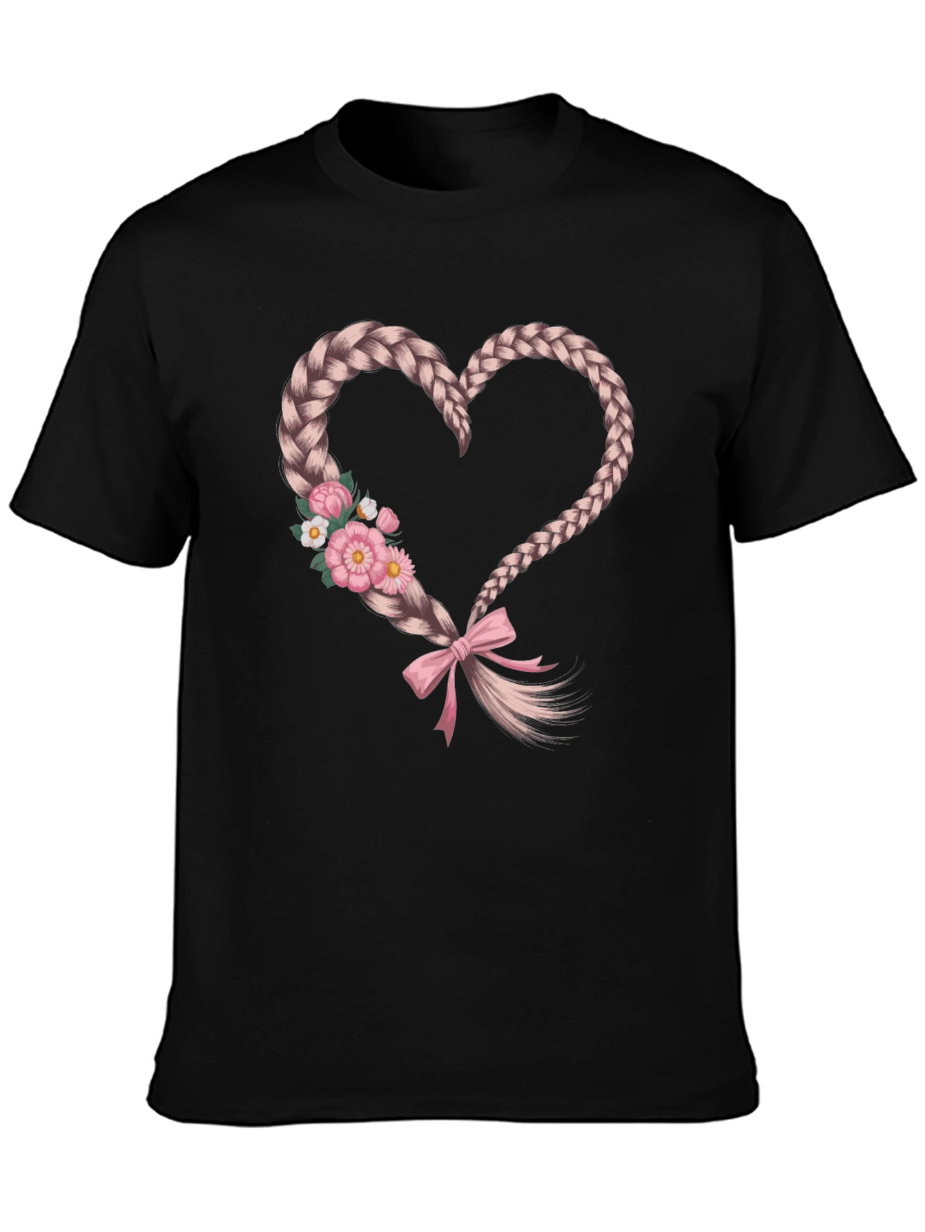 Braided Heart Tee - Stylish Graphic T-Shirt