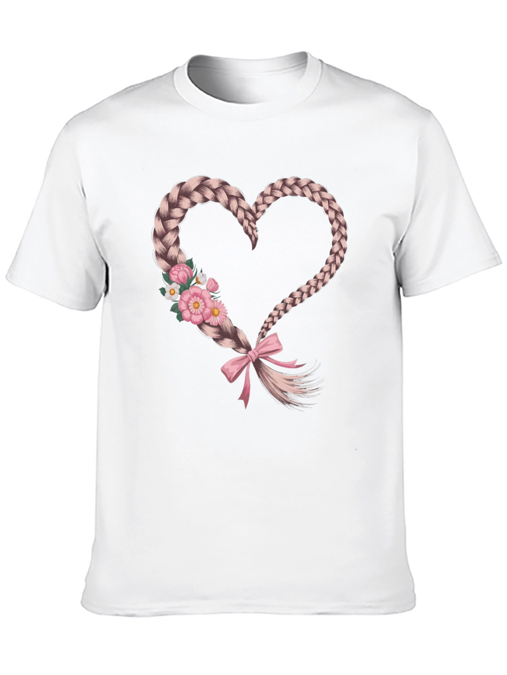 Braided Heart Tee - Stylish Graphic T-Shirt
