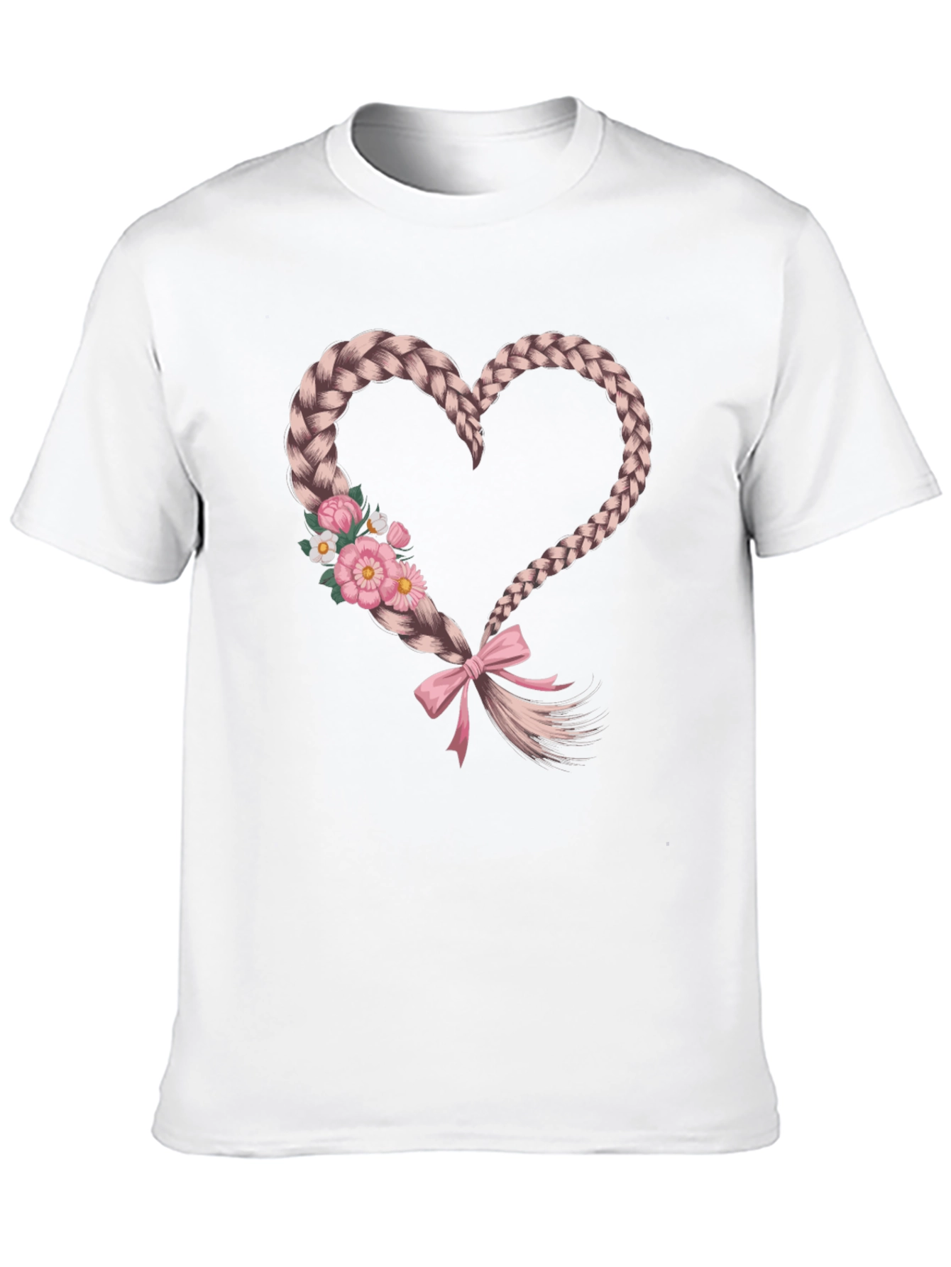 Braided Heart Tee - Stylish Graphic T-Shirt