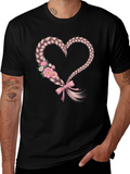 Braided Heart Tee - Stylish Graphic T-Shirt