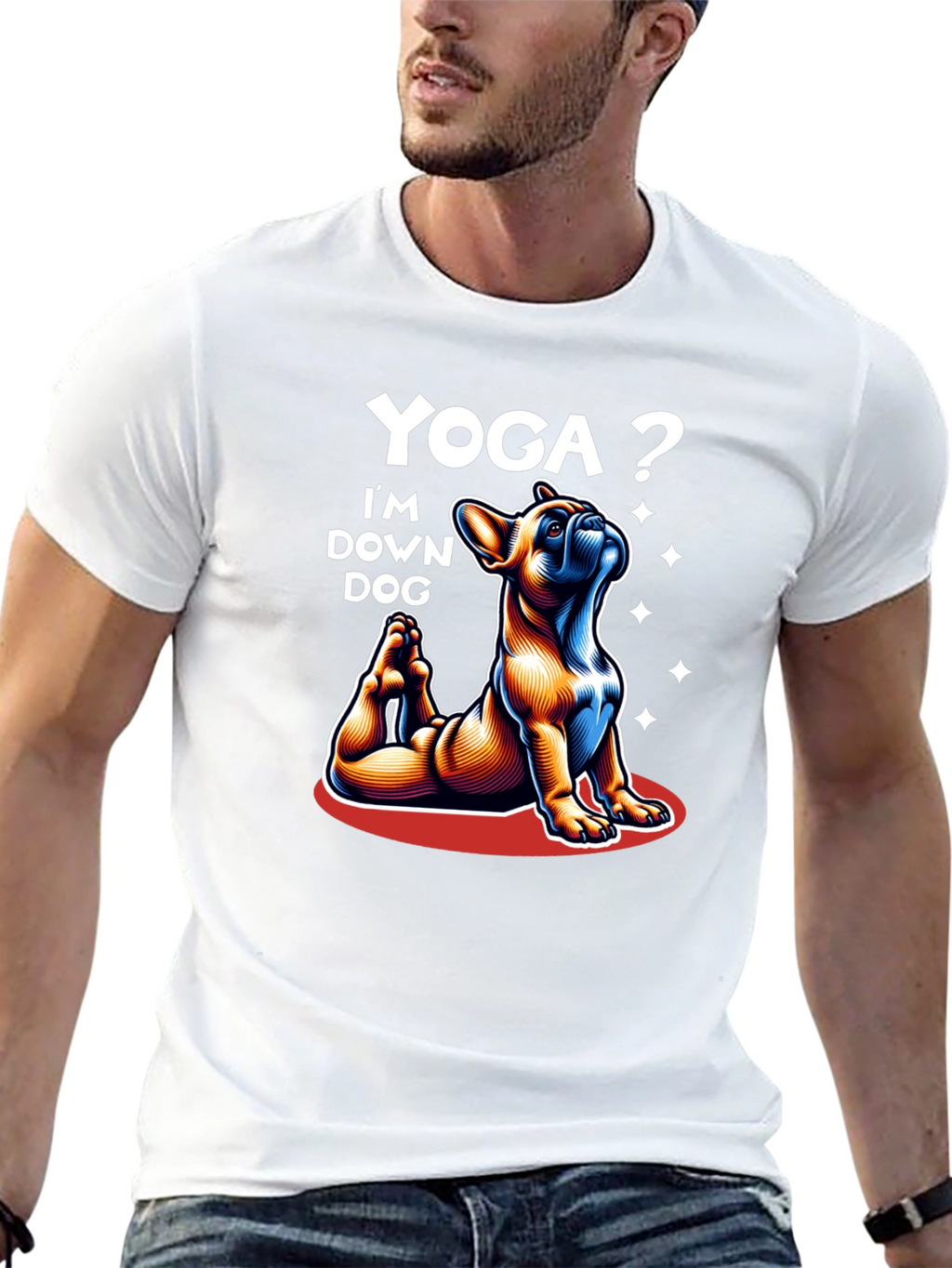 Yoga Dog T-Shirt: Downward Dog Graphic Tee