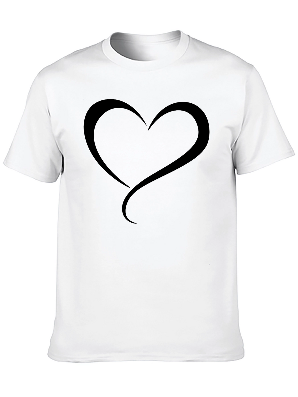 Mens Black Heart Graphic T-Shirt