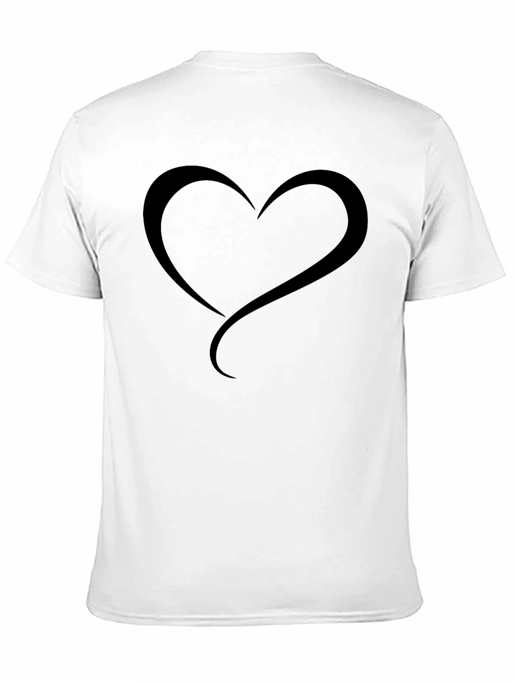 Mens Black Heart Graphic T-Shirt