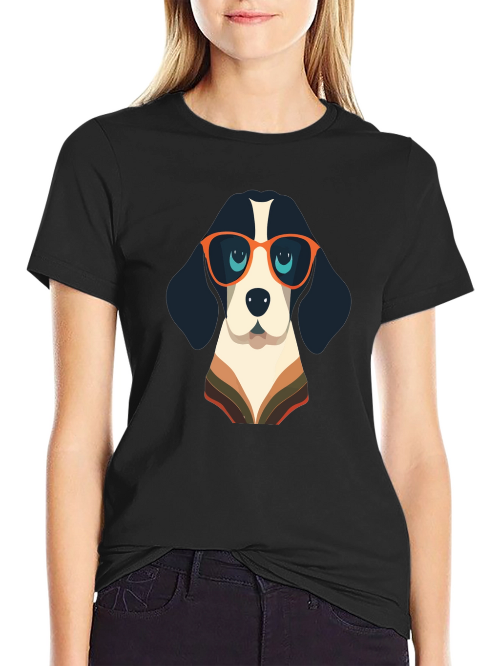 Cool Dog Graphic Tee - Black Casual Shirt