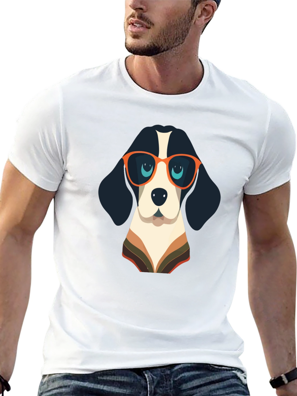 Cool Dog Graphic Tee - Black Casual Shirt