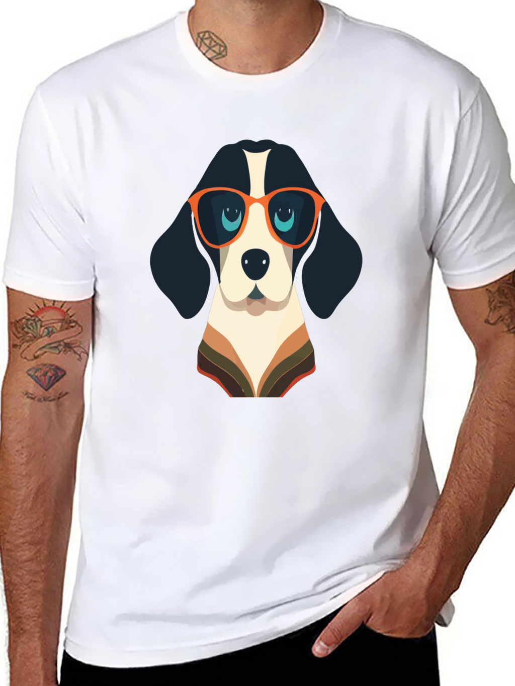 Cool Dog Graphic Tee - Black Casual Shirt