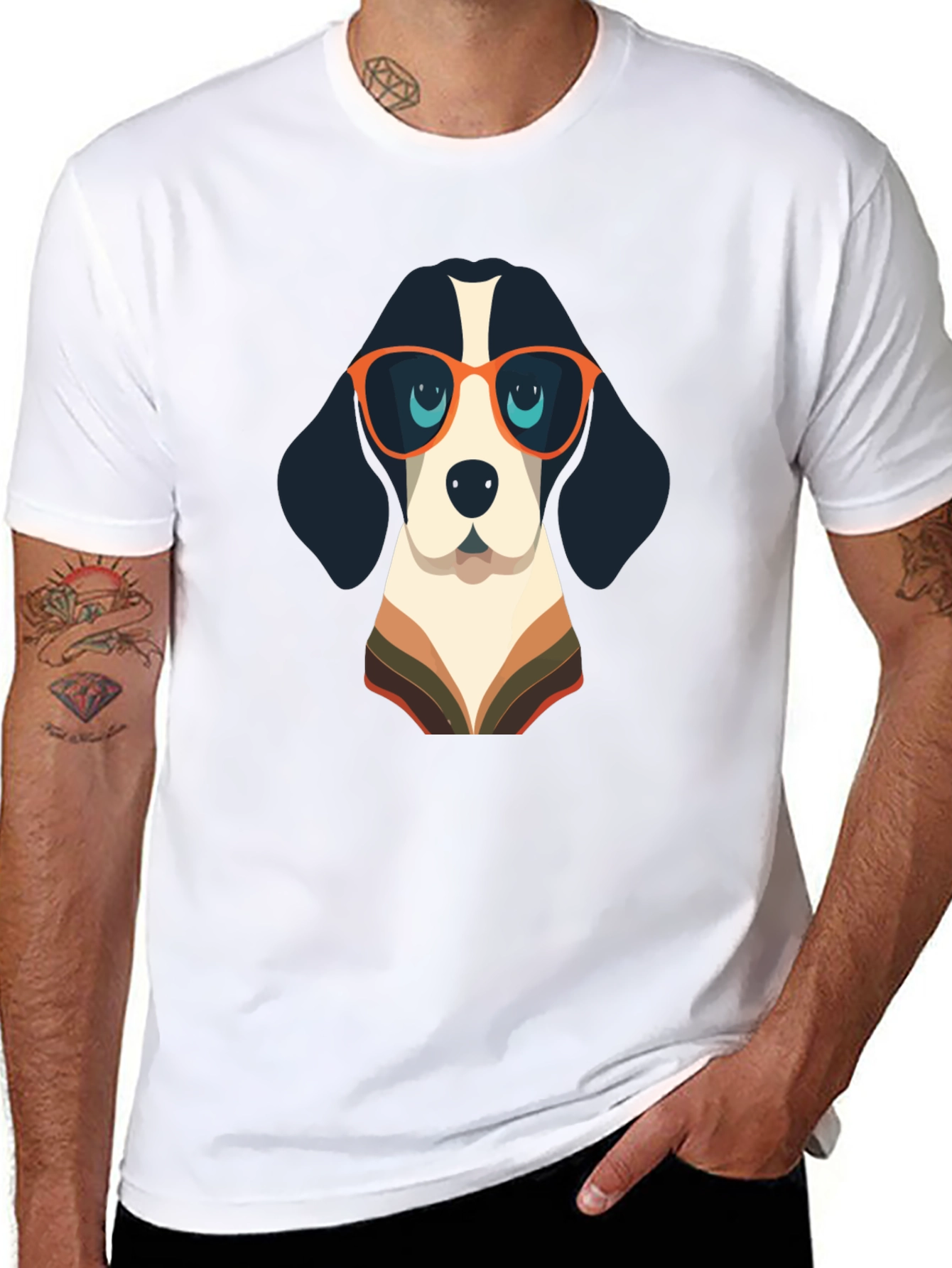 Cool Dog Graphic Tee - Black Casual Shirt