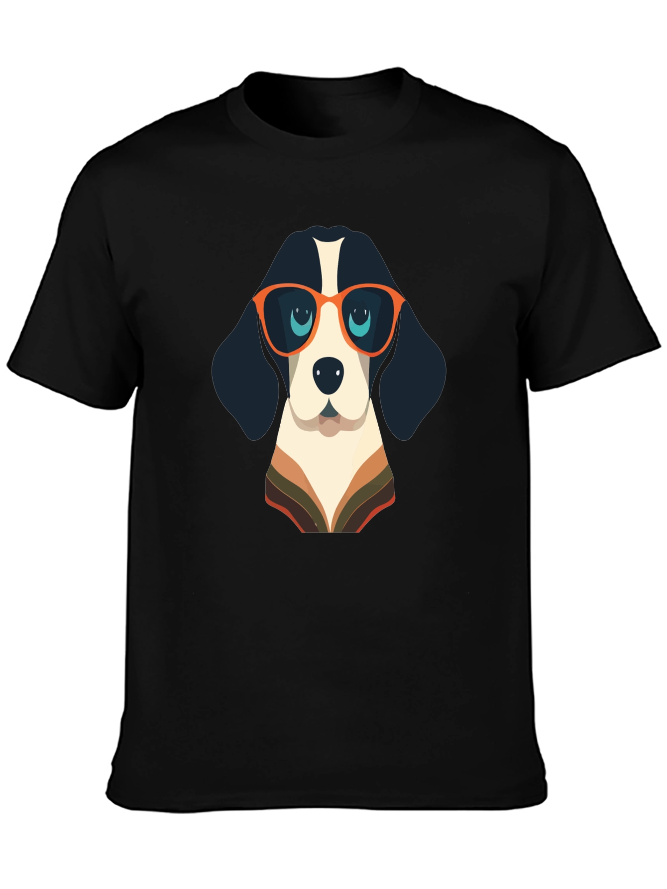 Cool Dog Graphic Tee - Black Casual Shirt