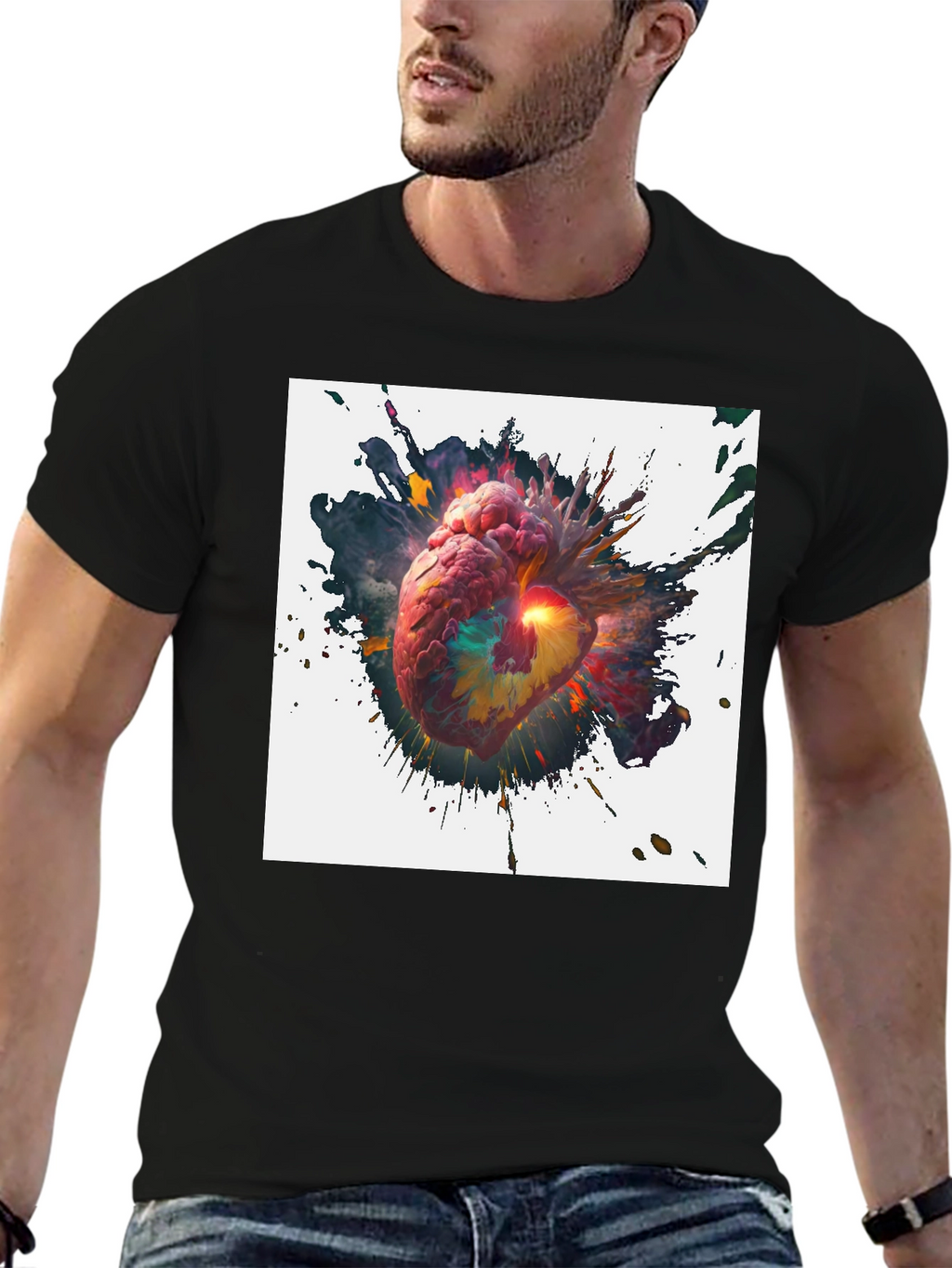 Exploding Heart Graphic Tee