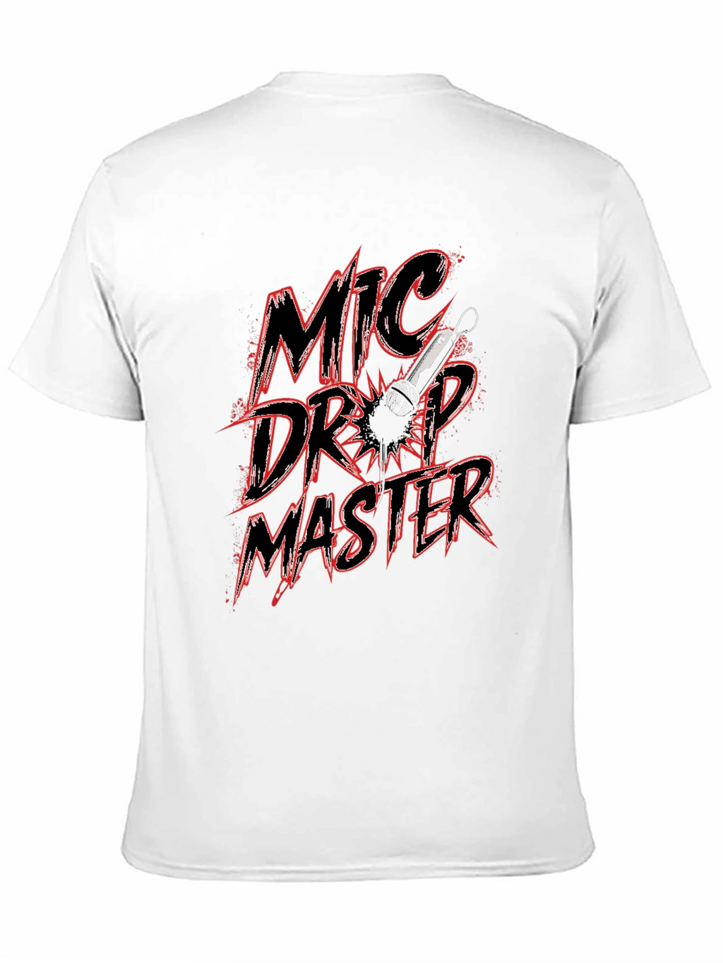 Mic Drop Master Graphic Tee - Black Cotton