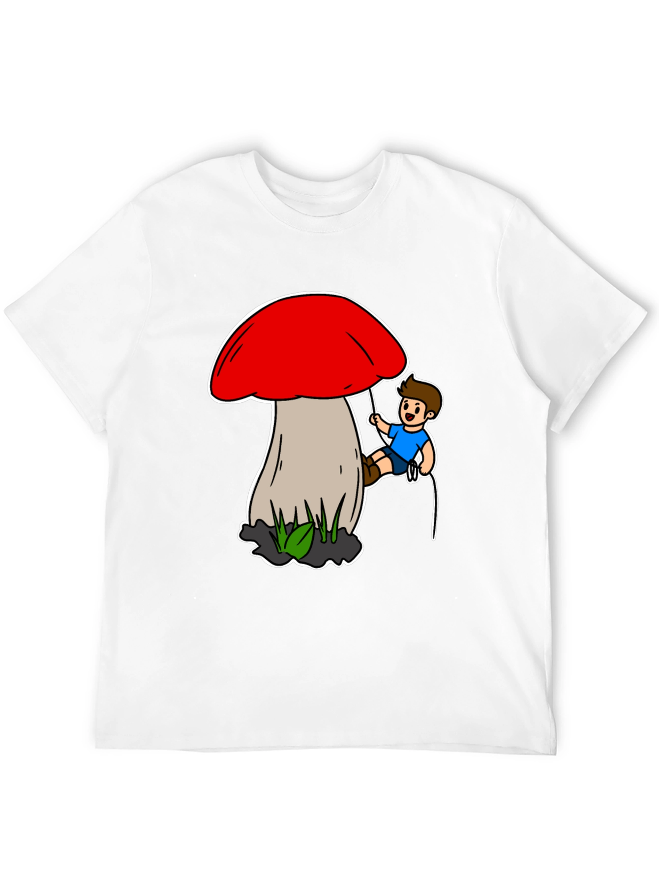 Mushroom Climber T-Shirt - Unique Cartoon Design