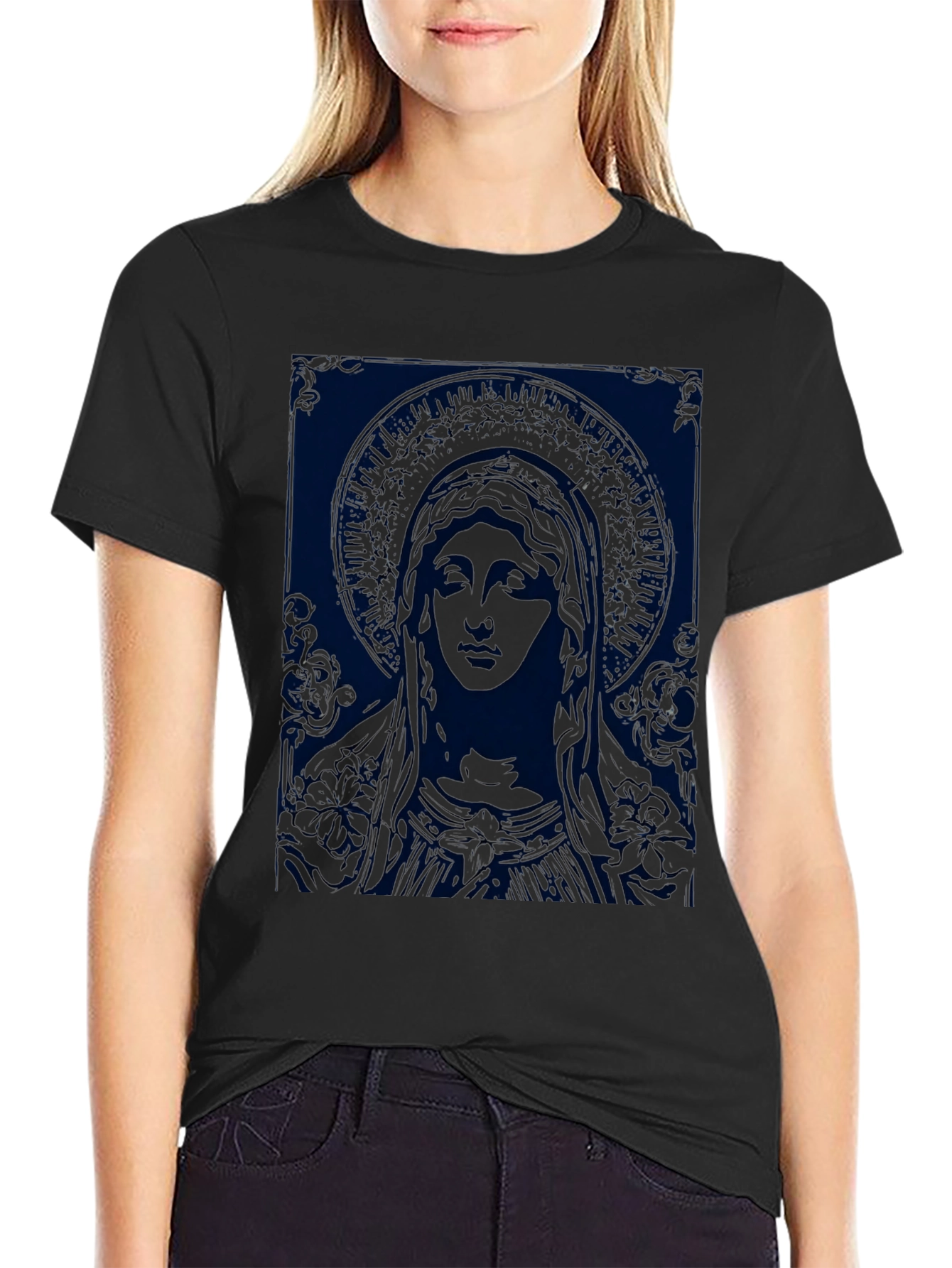 Religious Graphic Tee - Virgin Mary T-Shirt