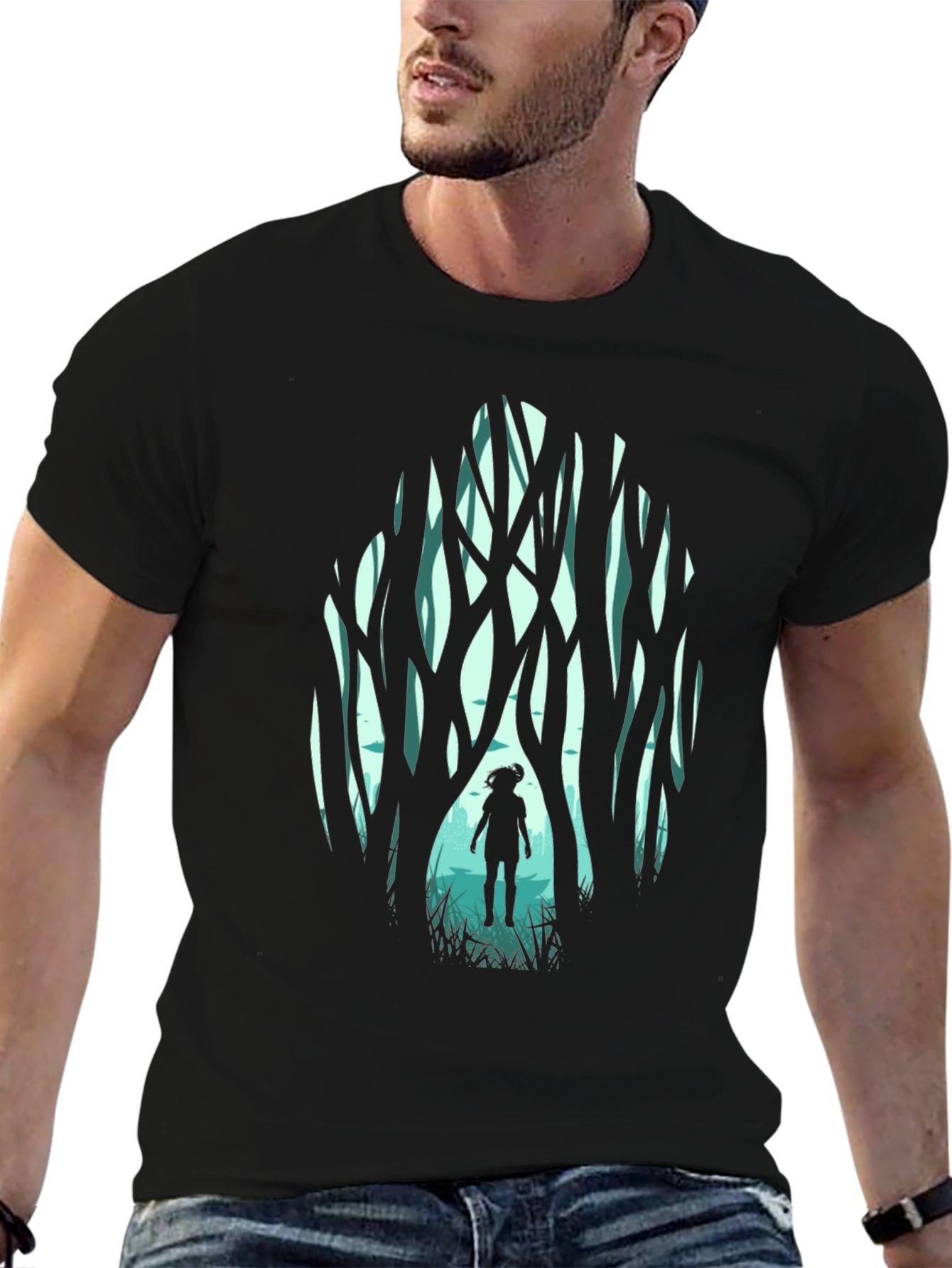 Forest Silhouette Graphic T-Shirt