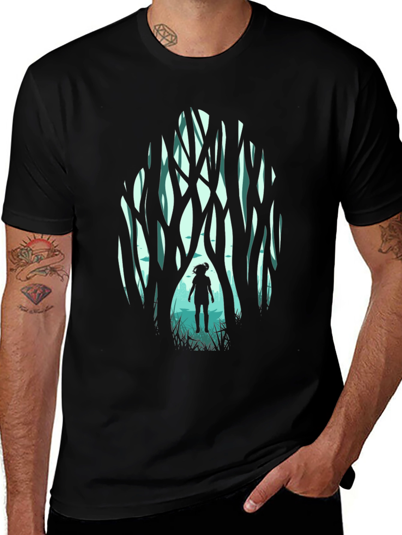 Forest Silhouette Graphic T-Shirt