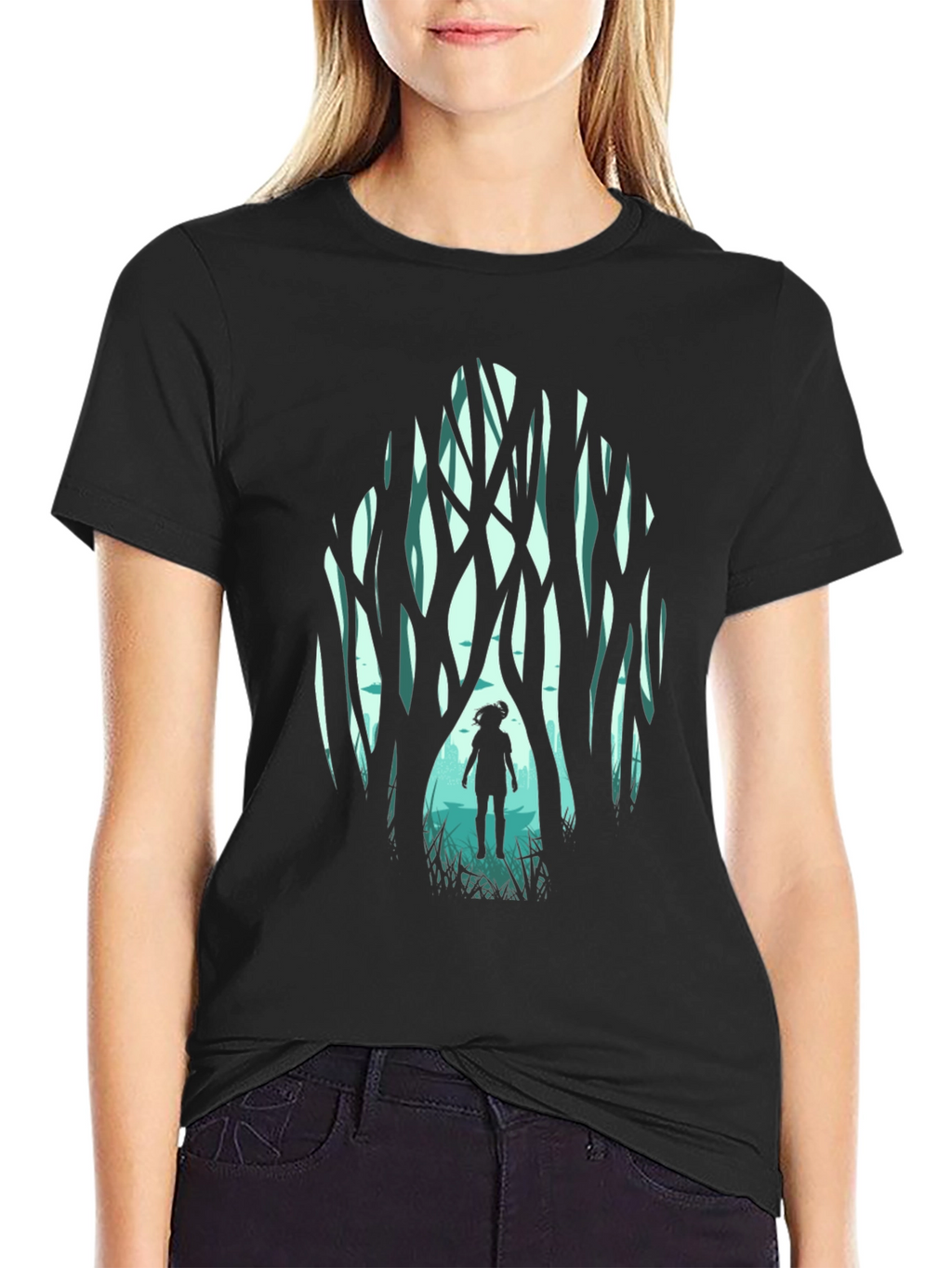 Forest Silhouette Graphic T-Shirt