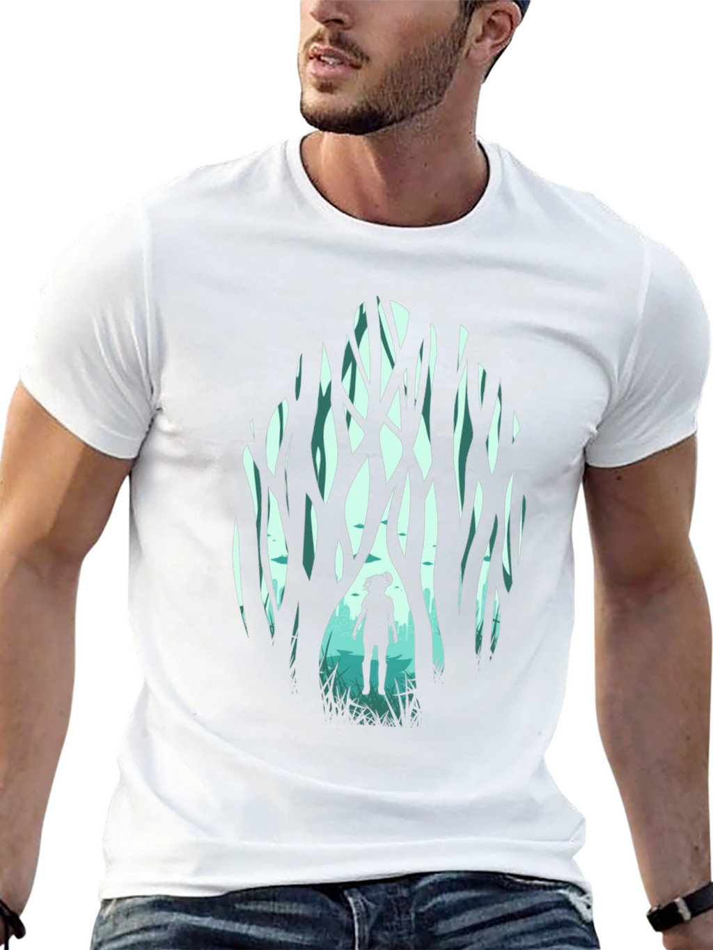 Forest Silhouette Graphic T-Shirt