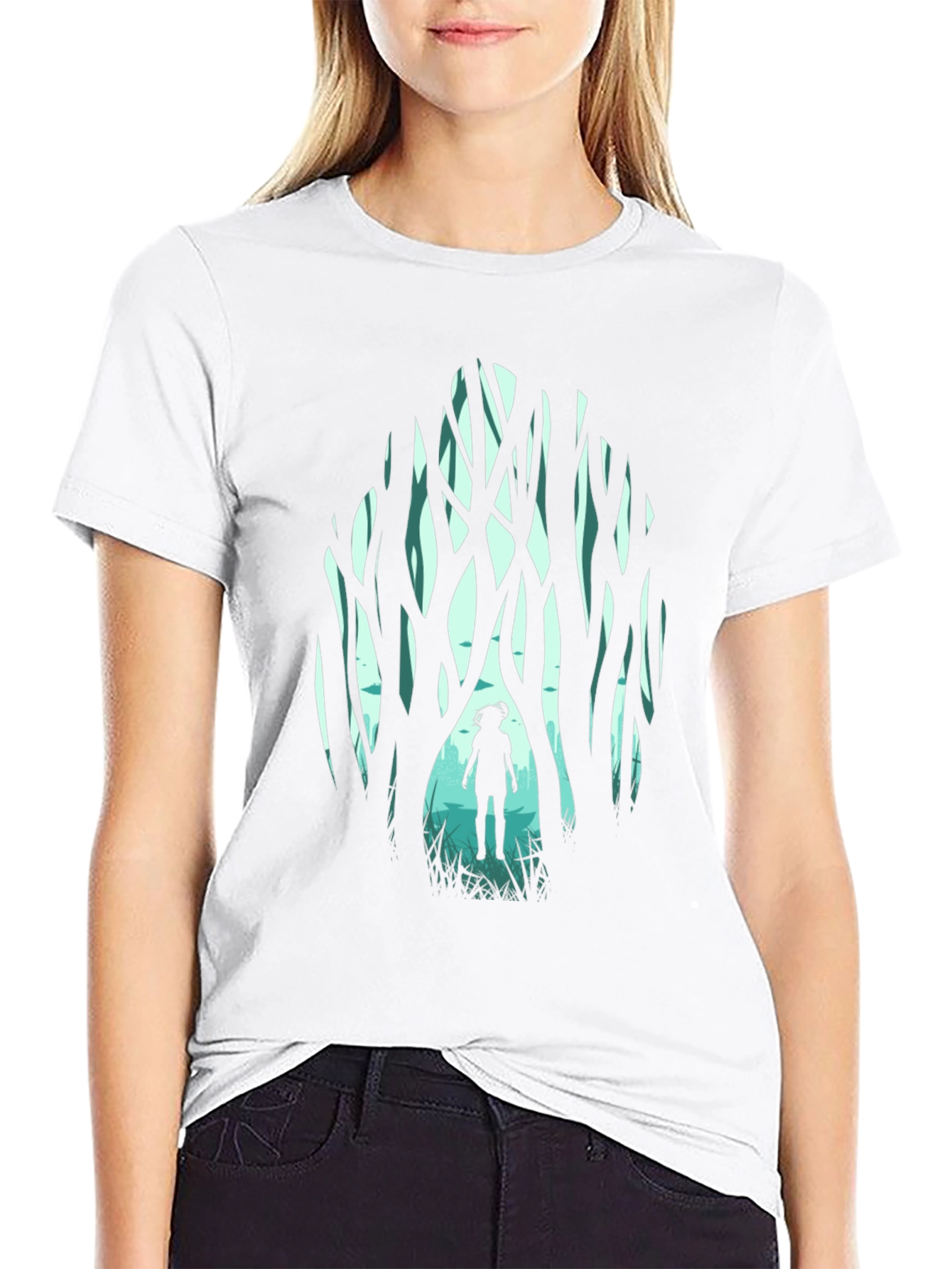 Forest Silhouette Graphic T-Shirt
