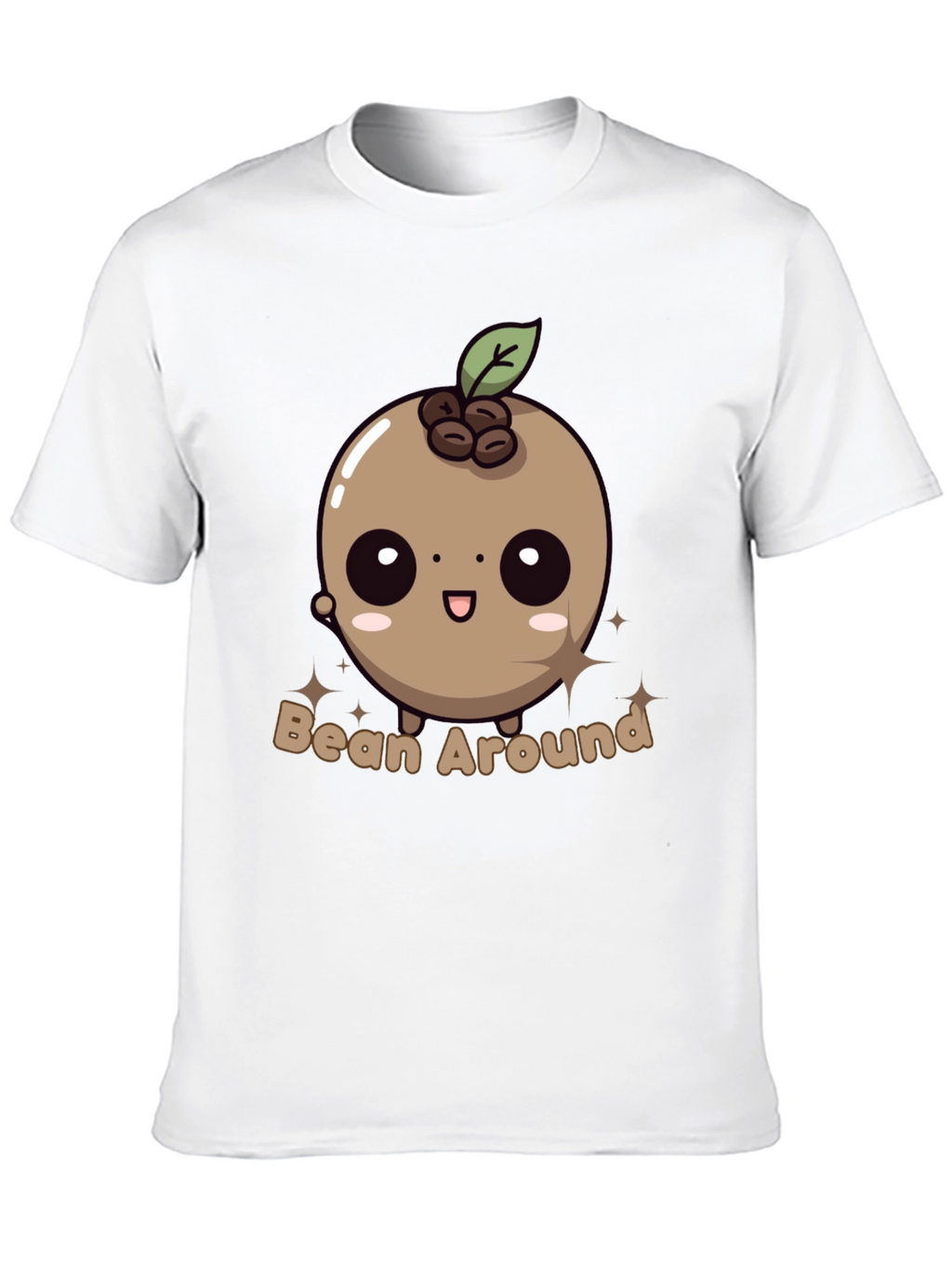 Bean Around T-Shirt - Kawaii Coffee Bean Design