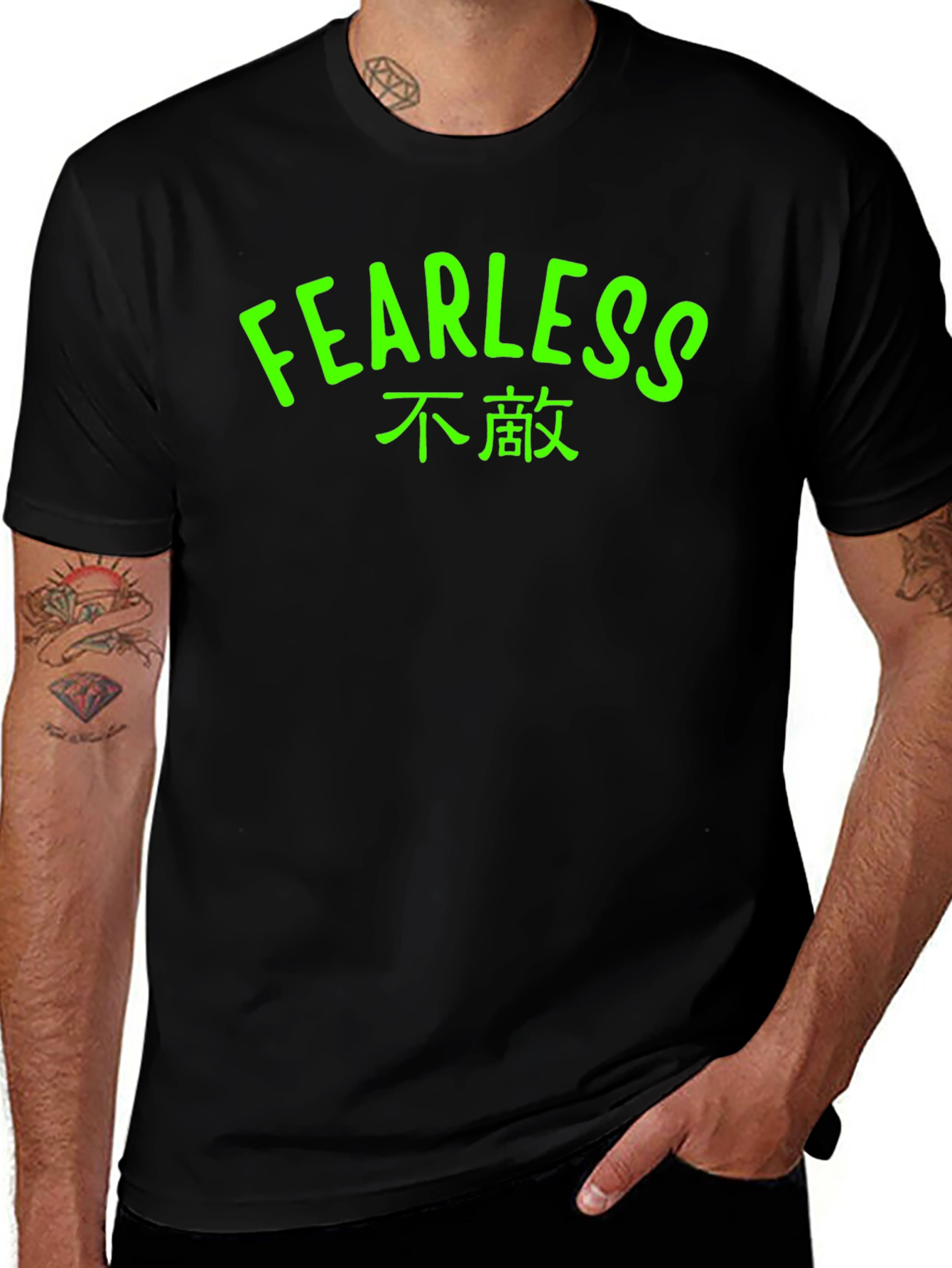 Fearless Graphic Tee - Black T-Shirt with Bold Text