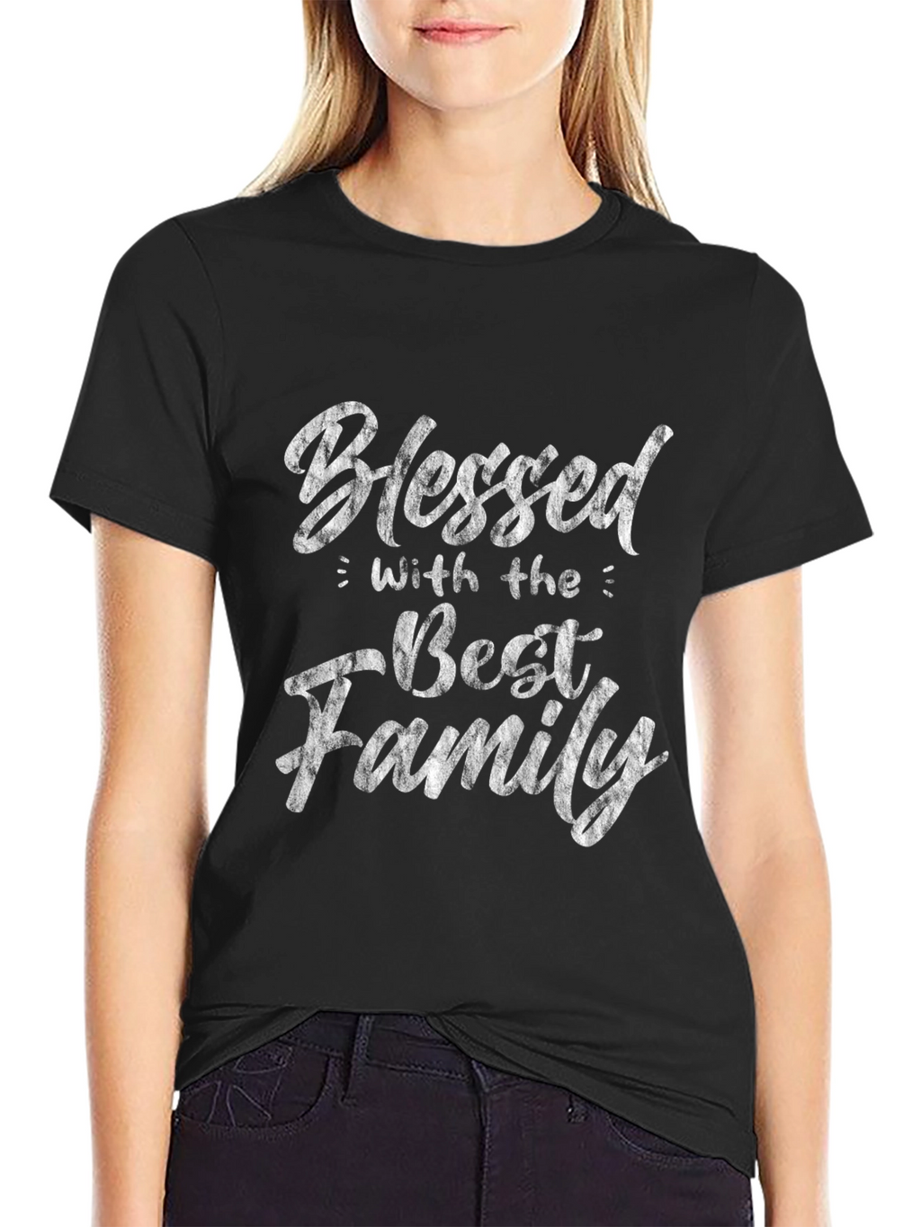 Blessed Family T-Shirt - Black Graphic Tee