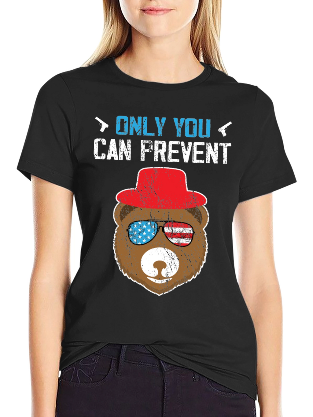 Patriotic Bear T-Shirt: Only YOU Prevent