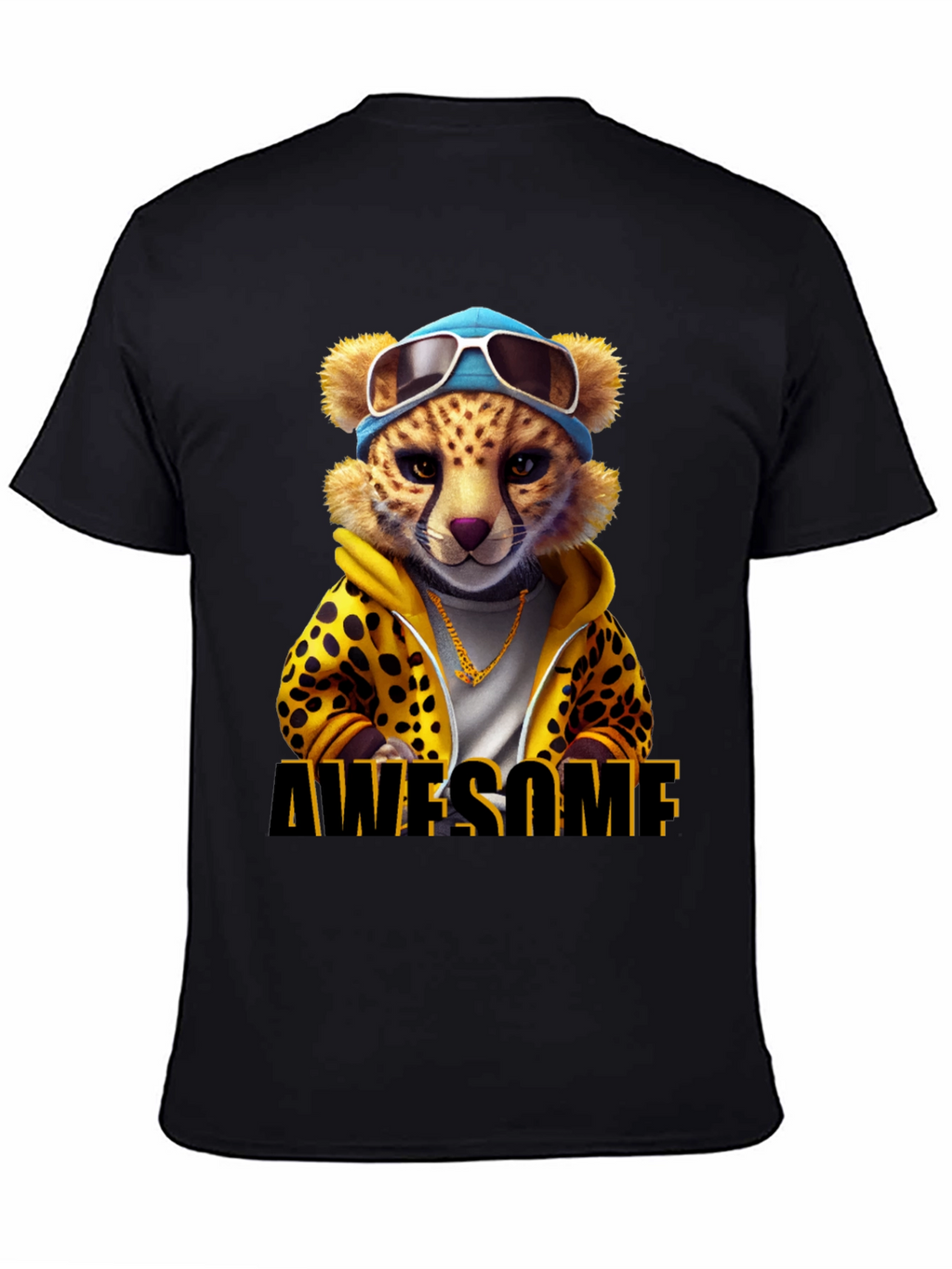 Awesome Cheetah Graphic T-Shirt