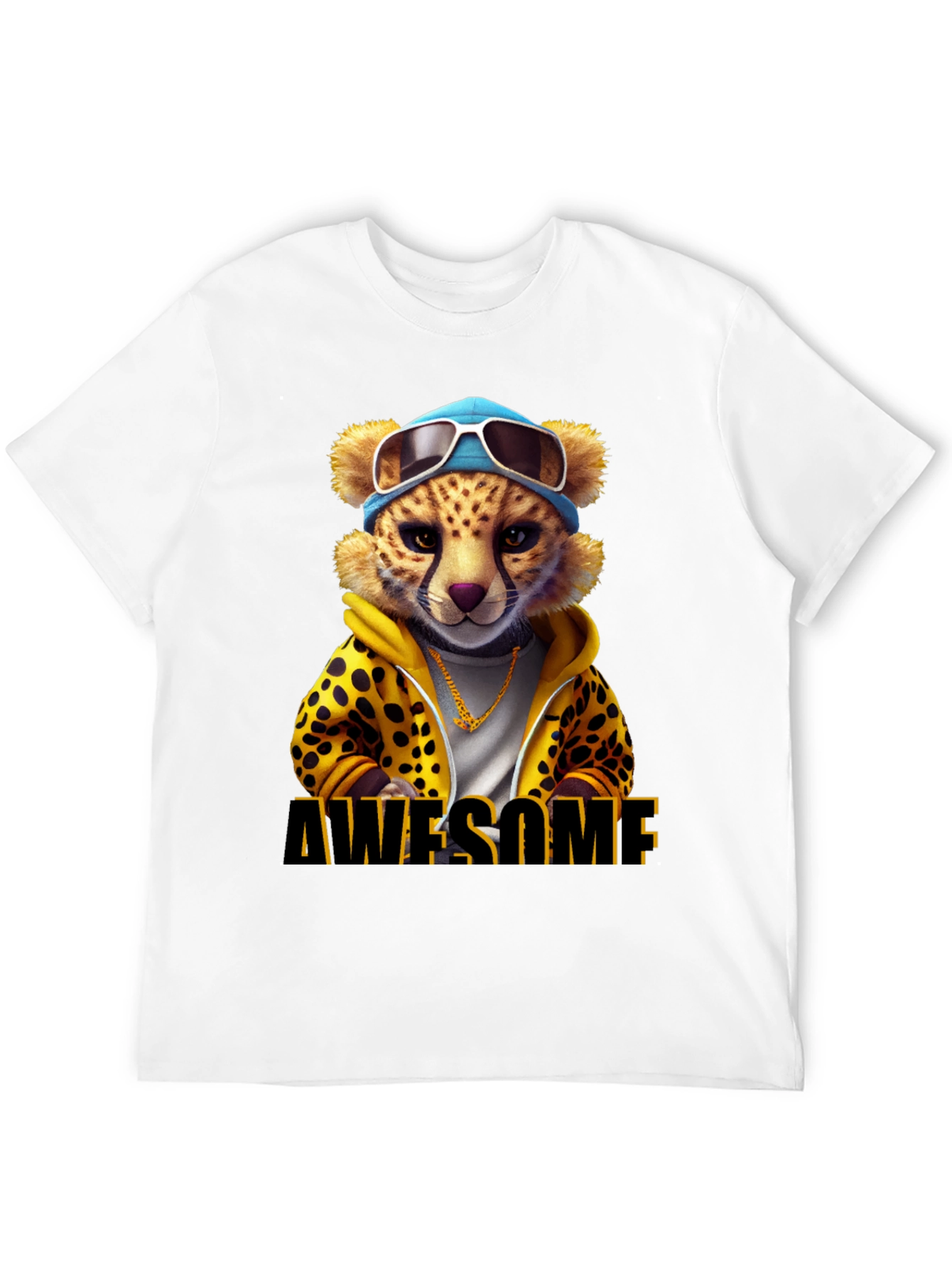 Awesome Cheetah Graphic T-Shirt