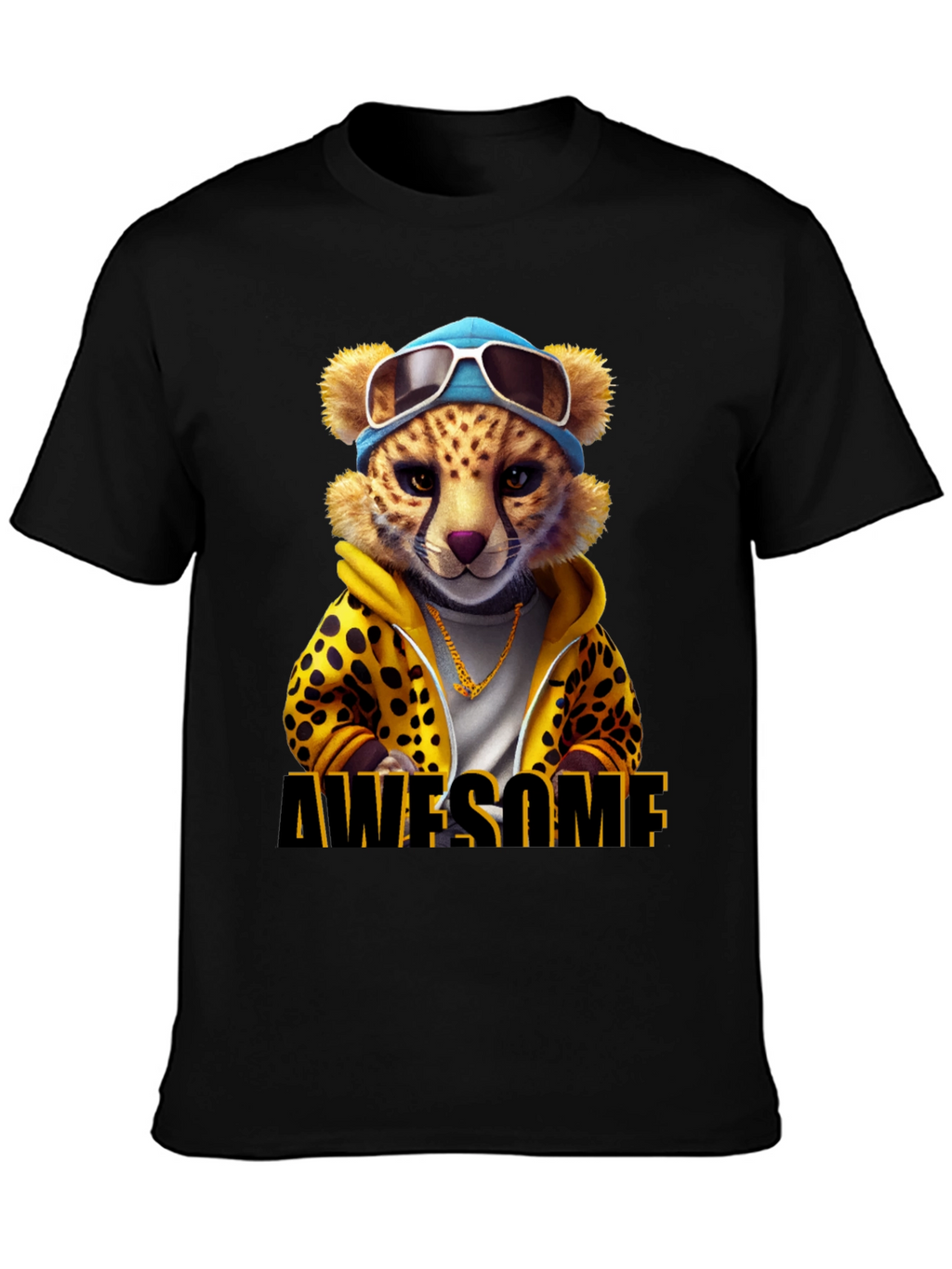 Awesome Cheetah Graphic T-Shirt