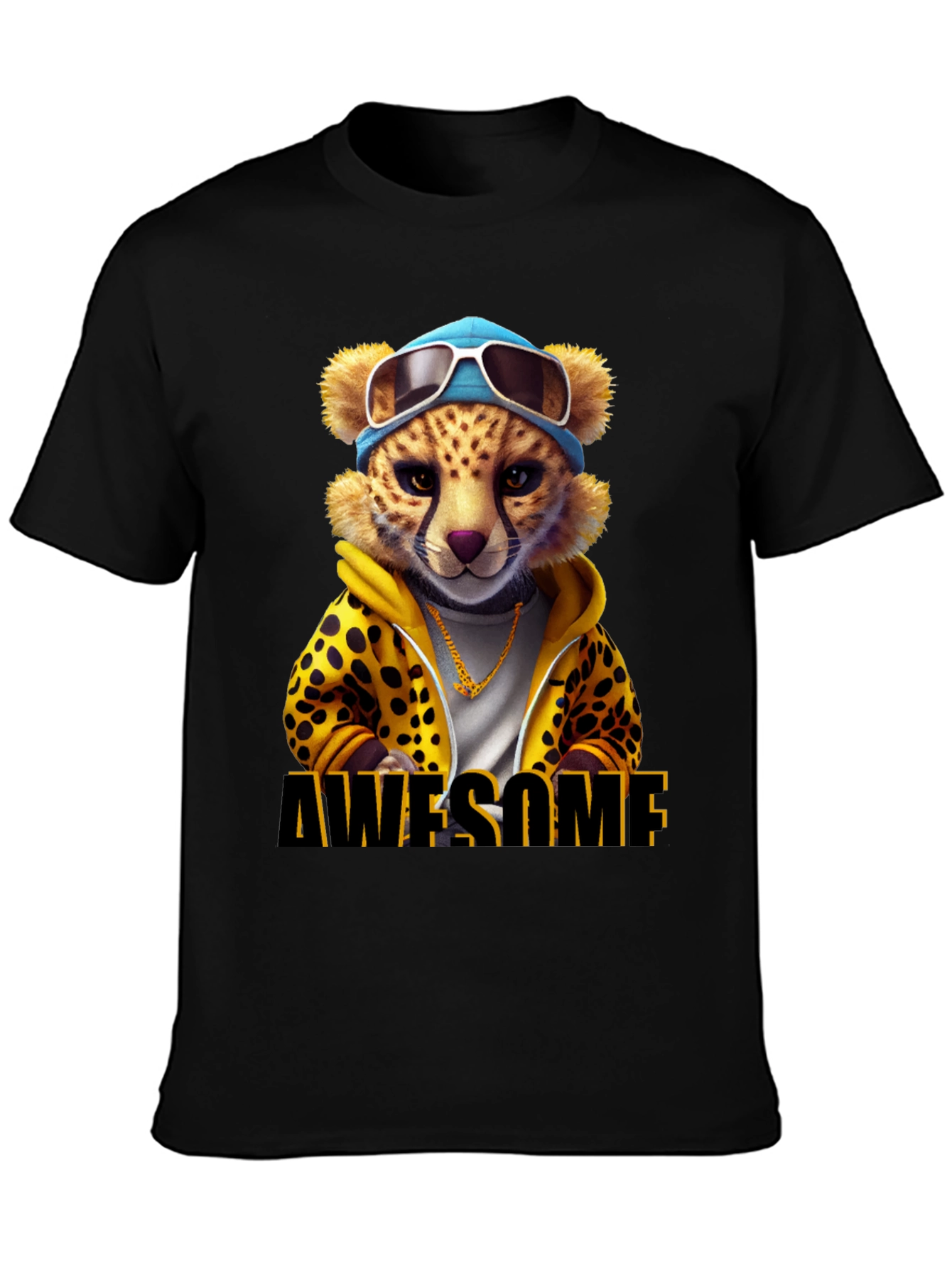 Awesome Cheetah Graphic T-Shirt