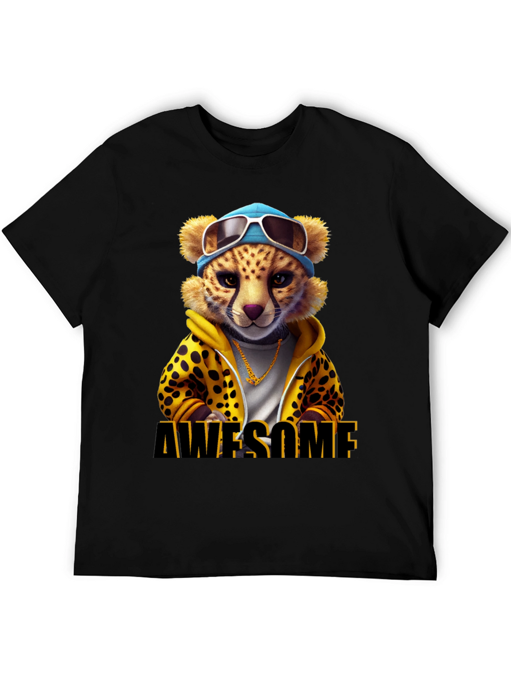 Awesome Cheetah Graphic T-Shirt