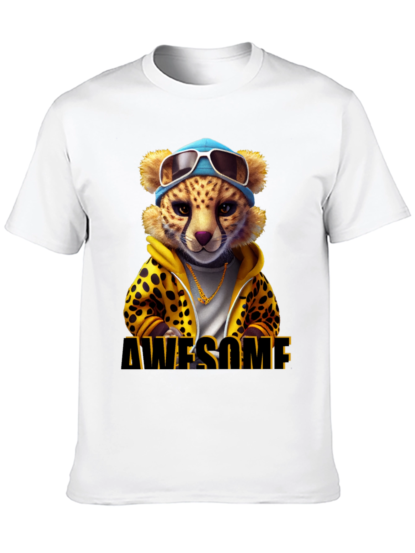Awesome Cheetah Graphic T-Shirt